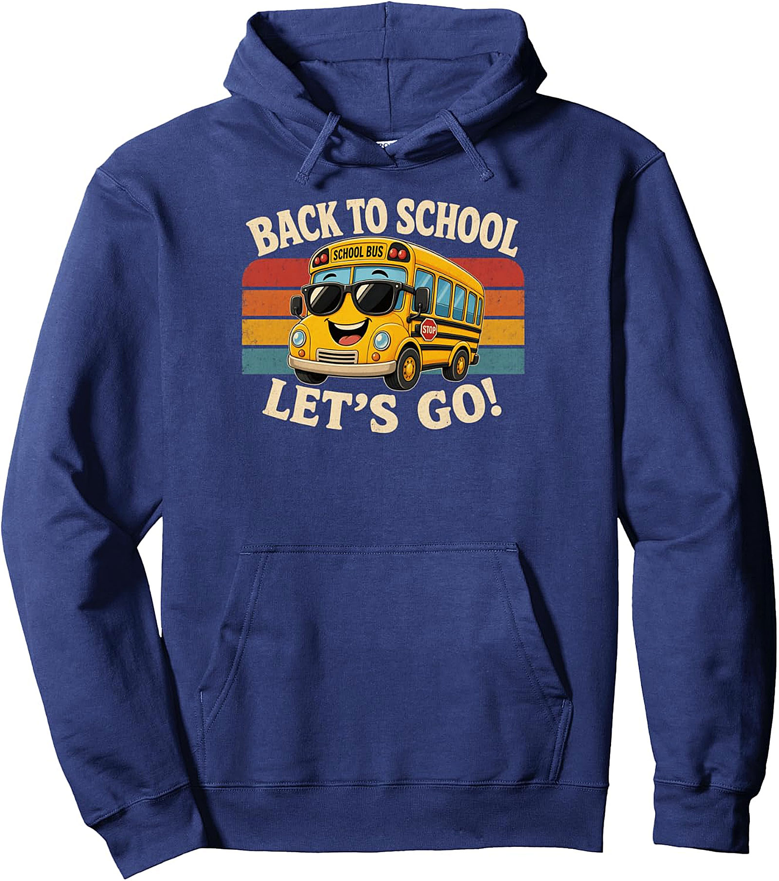  Back to School Bus Pullover Hoodie | Fun Graphic Design
