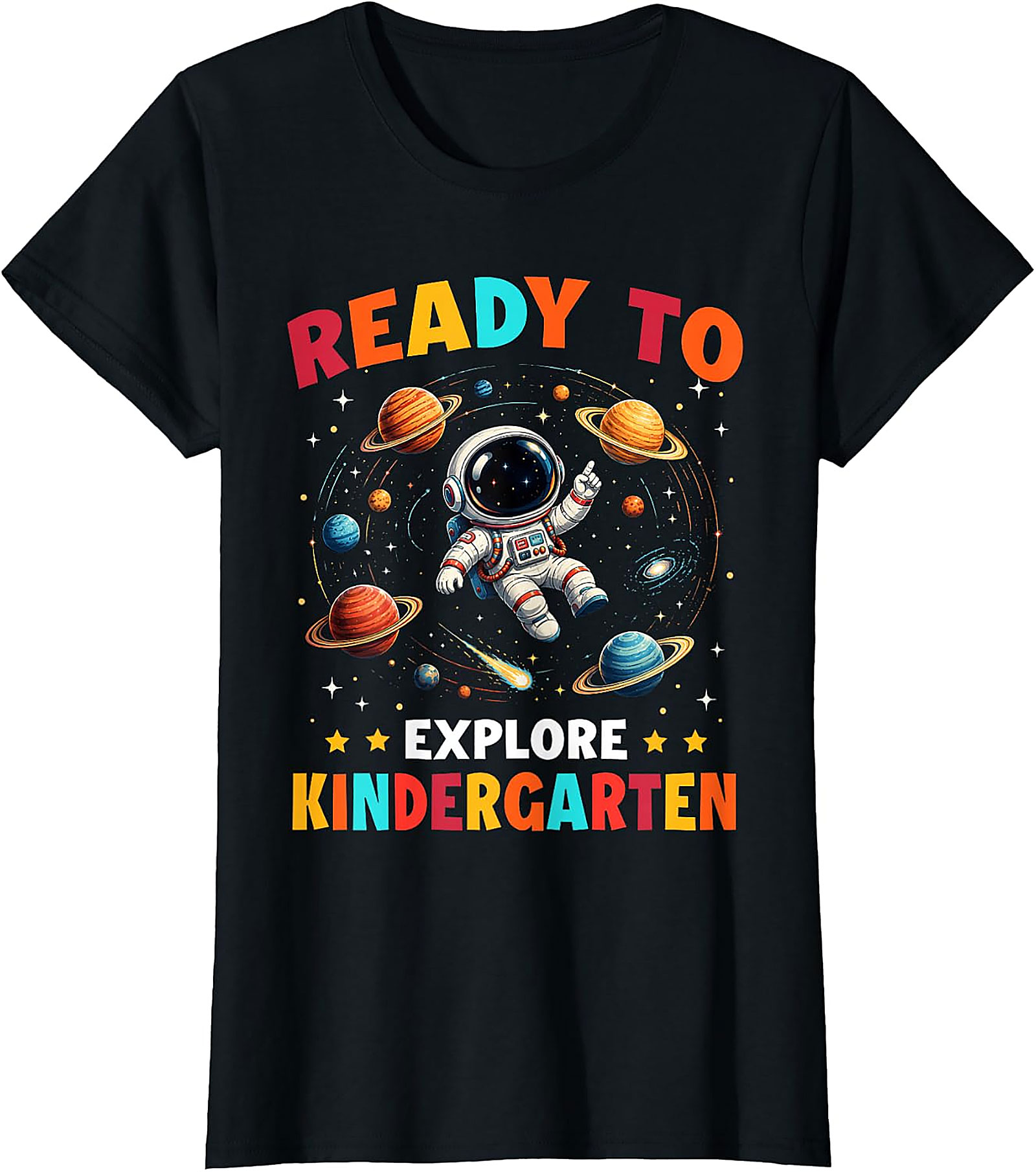 Ready to Explore Kindergarten T-Shirt | Astronaut Tee