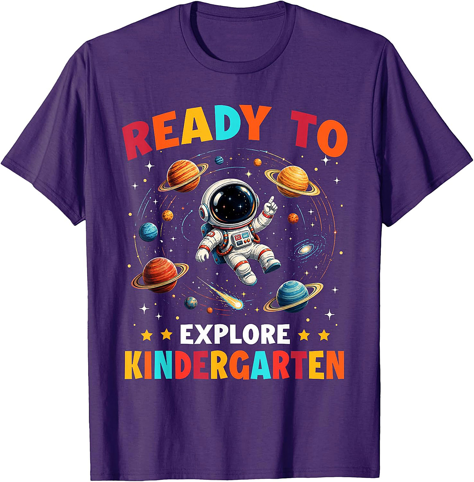 Ready to Explore Kindergarten T-Shirt | Astronaut Tee