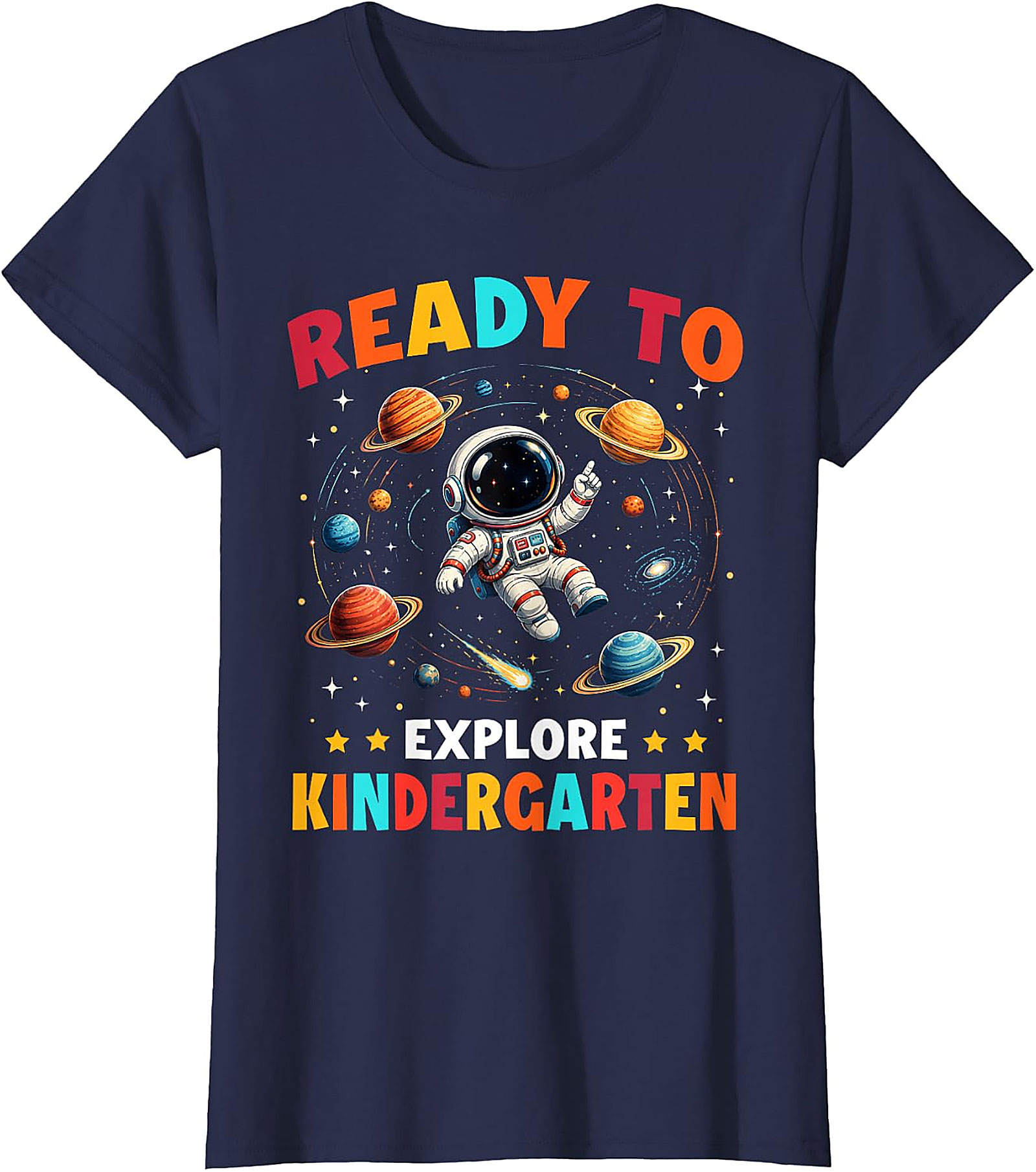 Ready to Explore Kindergarten T-Shirt | Astronaut Tee