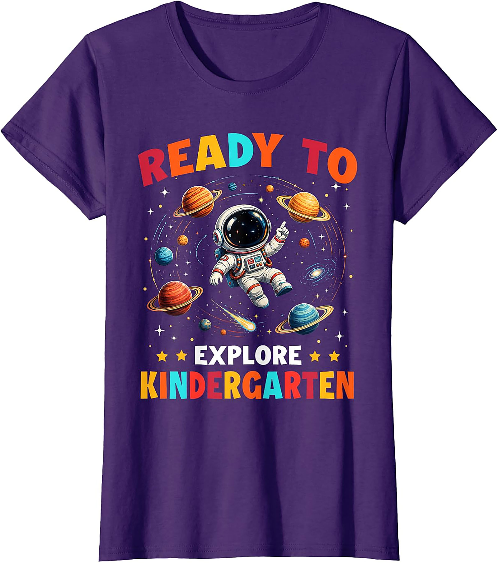 Ready to Explore Kindergarten T-Shirt | Astronaut Tee