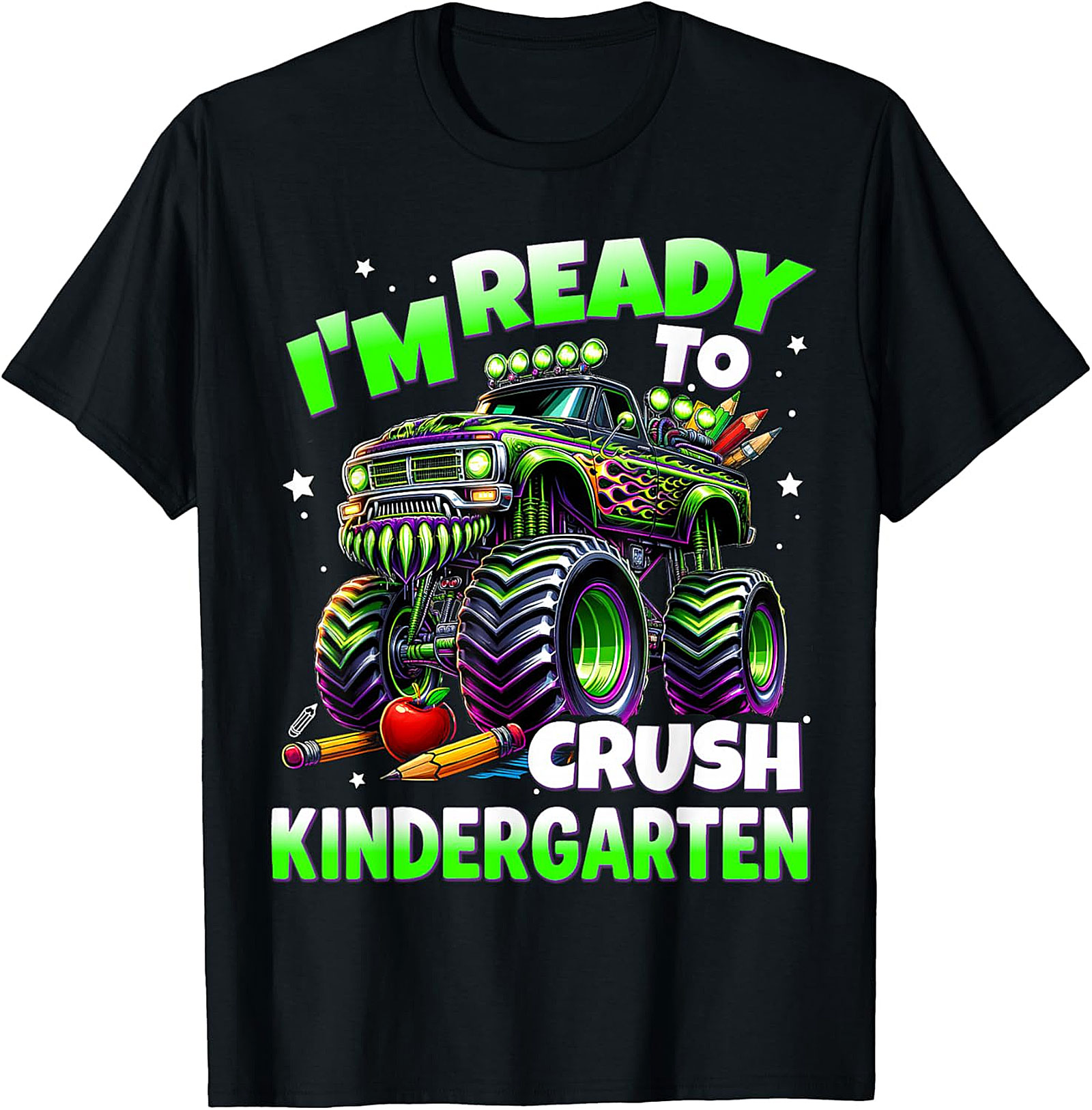 Crush Kindergarten Monster Truck T-Shirt for Boys