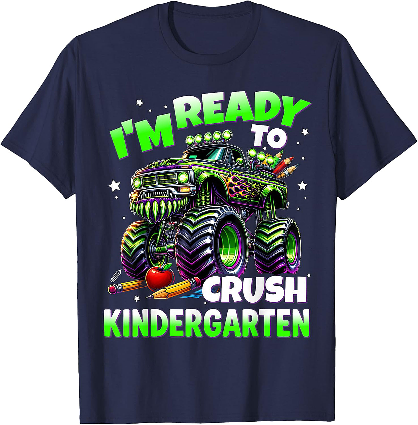 Crush Kindergarten Monster Truck T-Shirt for Boys