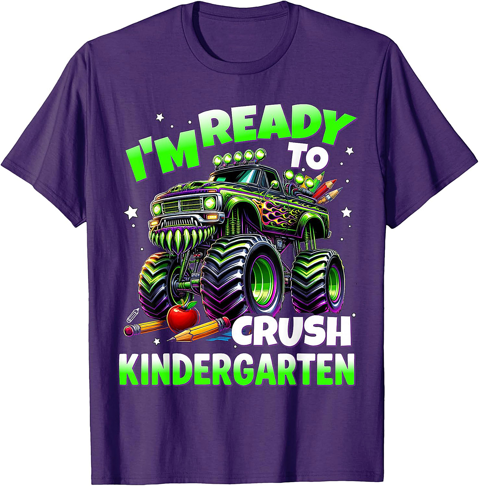 Crush Kindergarten Monster Truck T-Shirt for Boys