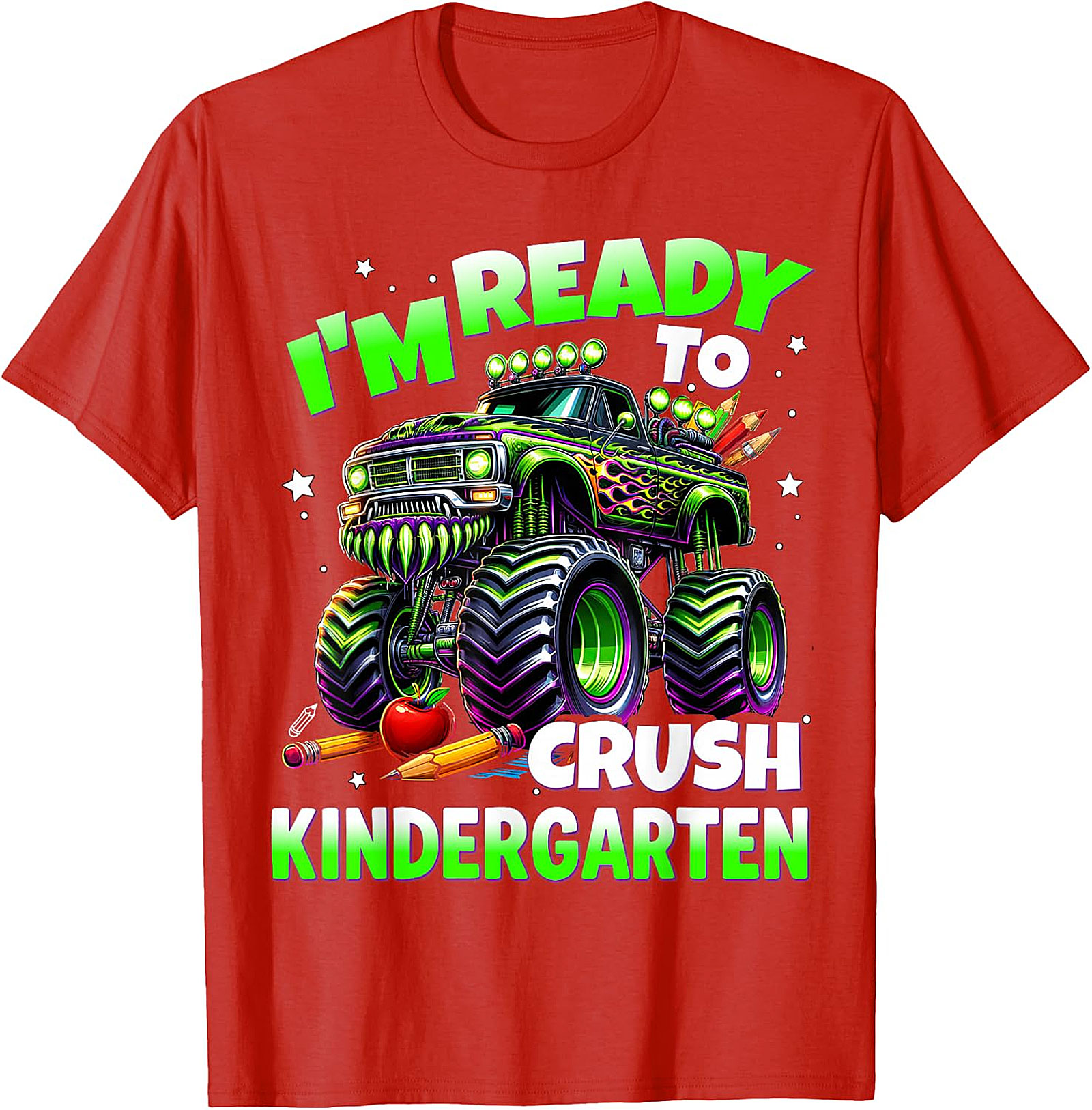 Crush Kindergarten Monster Truck T-Shirt for Boys