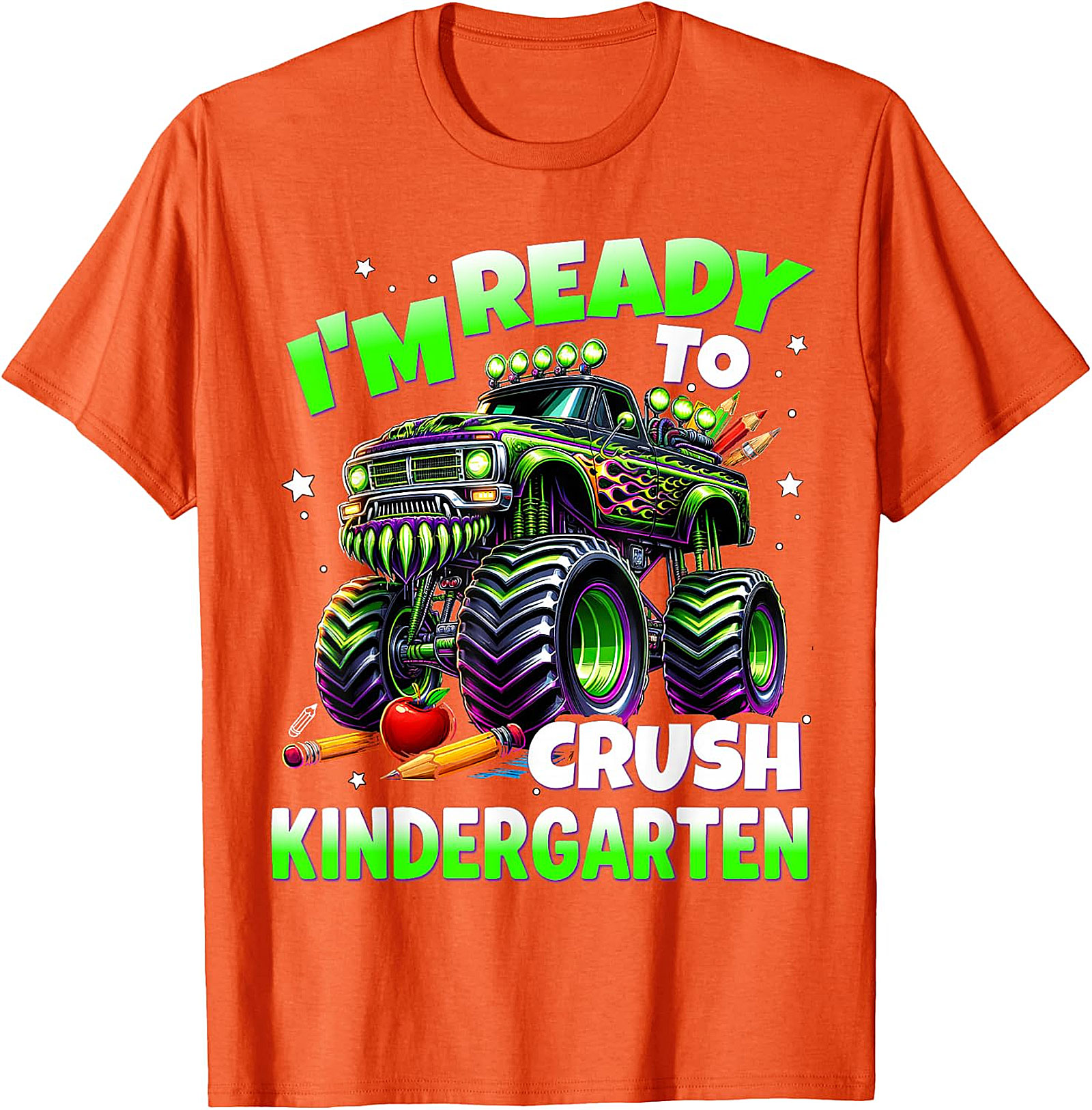 Crush Kindergarten Monster Truck T-Shirt for Boys
