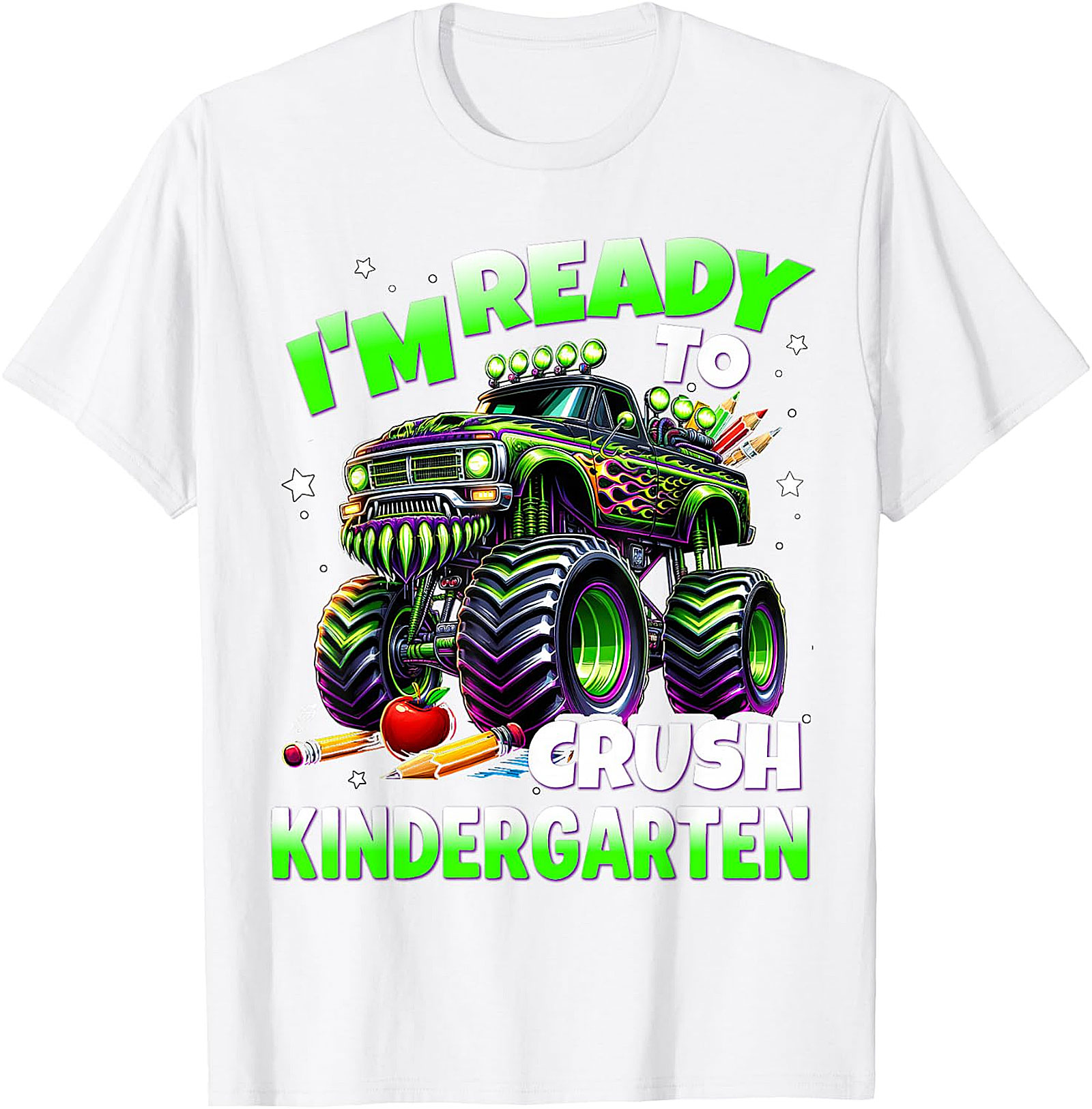 Crush Kindergarten Monster Truck T-Shirt for Boys