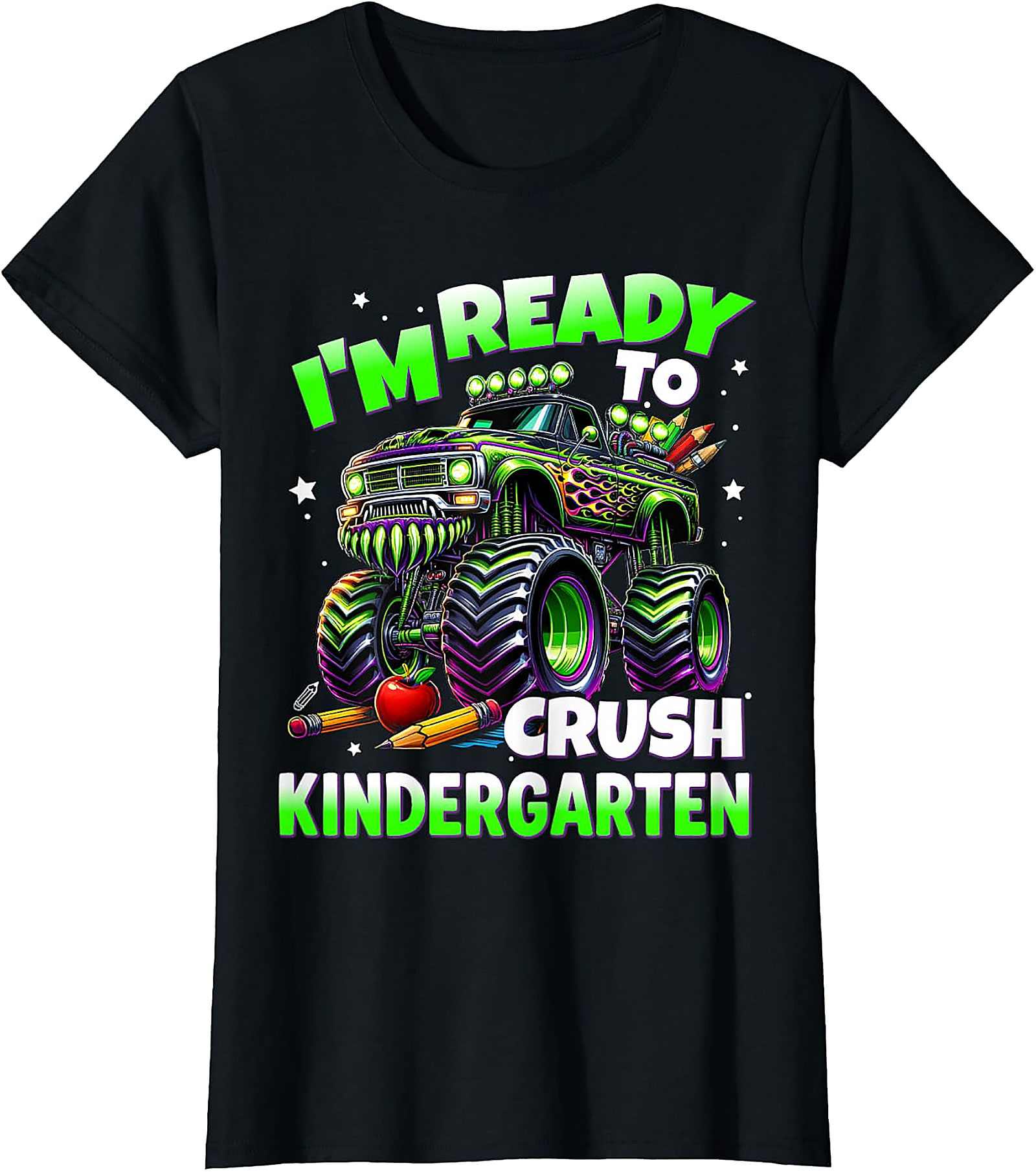 Crush Kindergarten Monster Truck T-Shirt for Boys