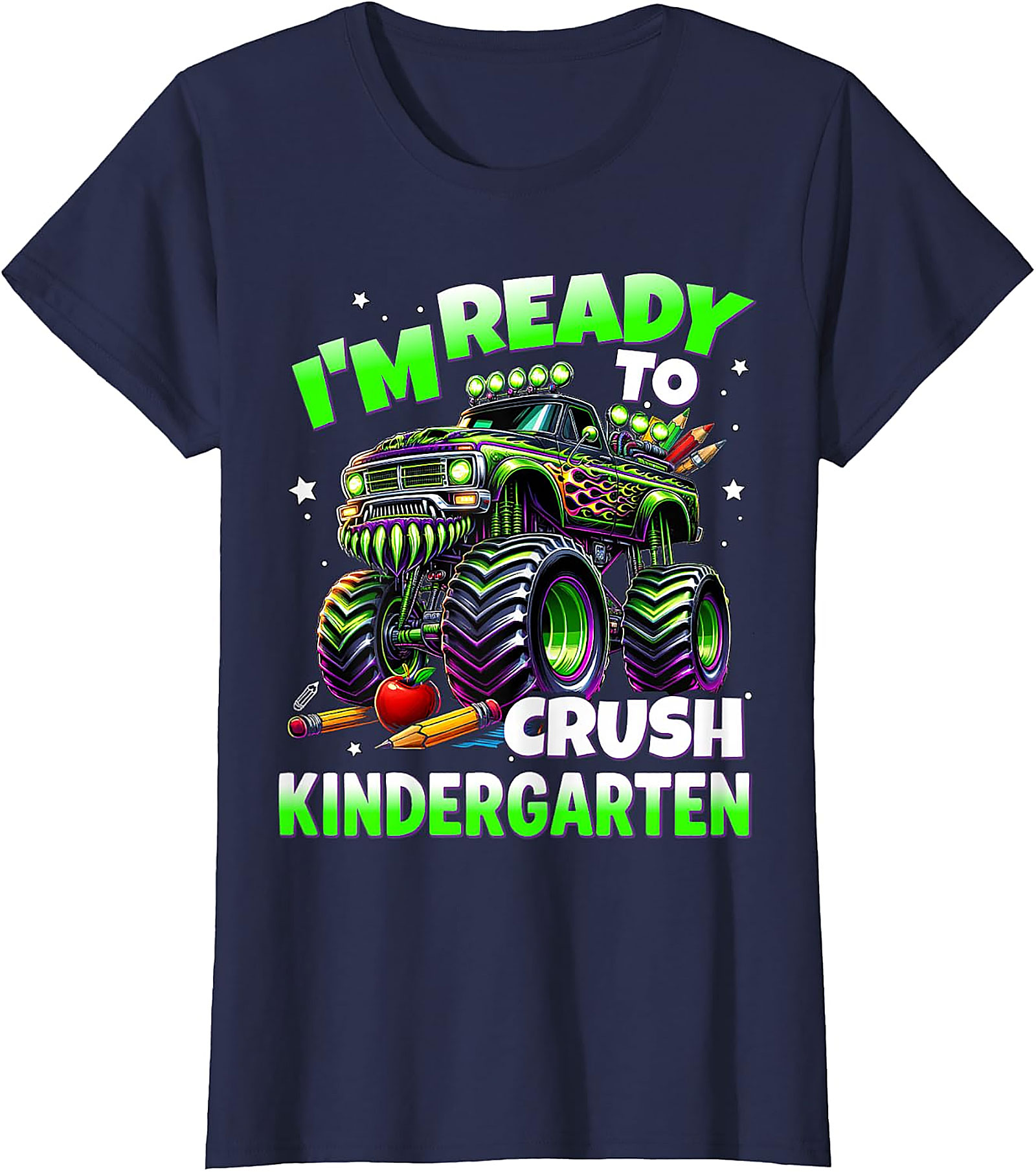 Crush Kindergarten Monster Truck T-Shirt for Boys