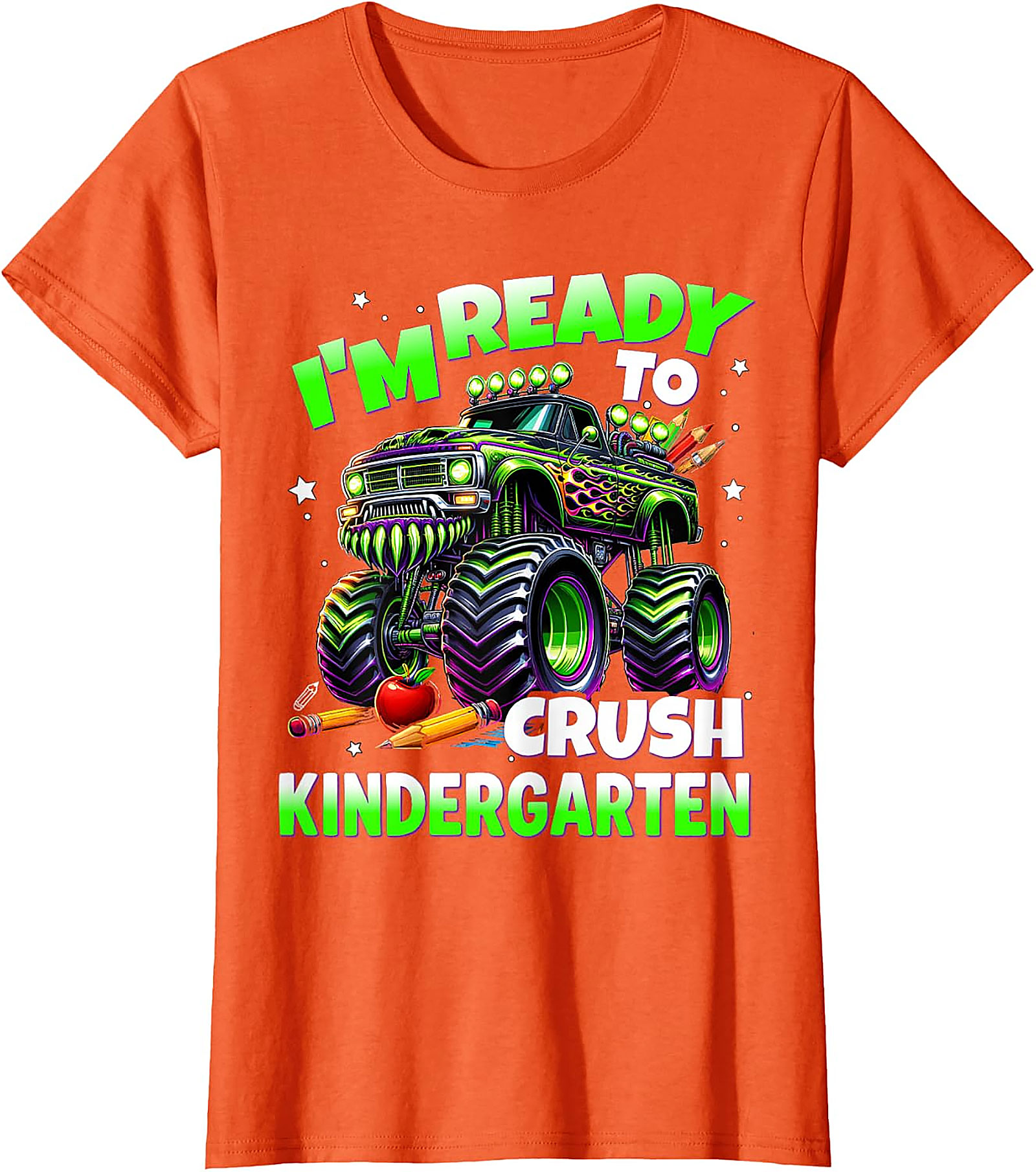 Crush Kindergarten Monster Truck T-Shirt for Boys