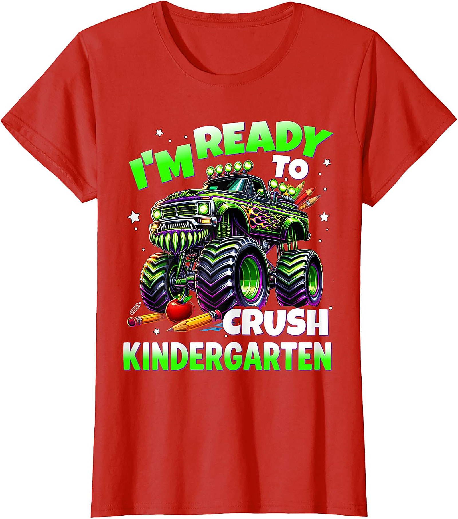 Crush Kindergarten Monster Truck T-Shirt for Boys