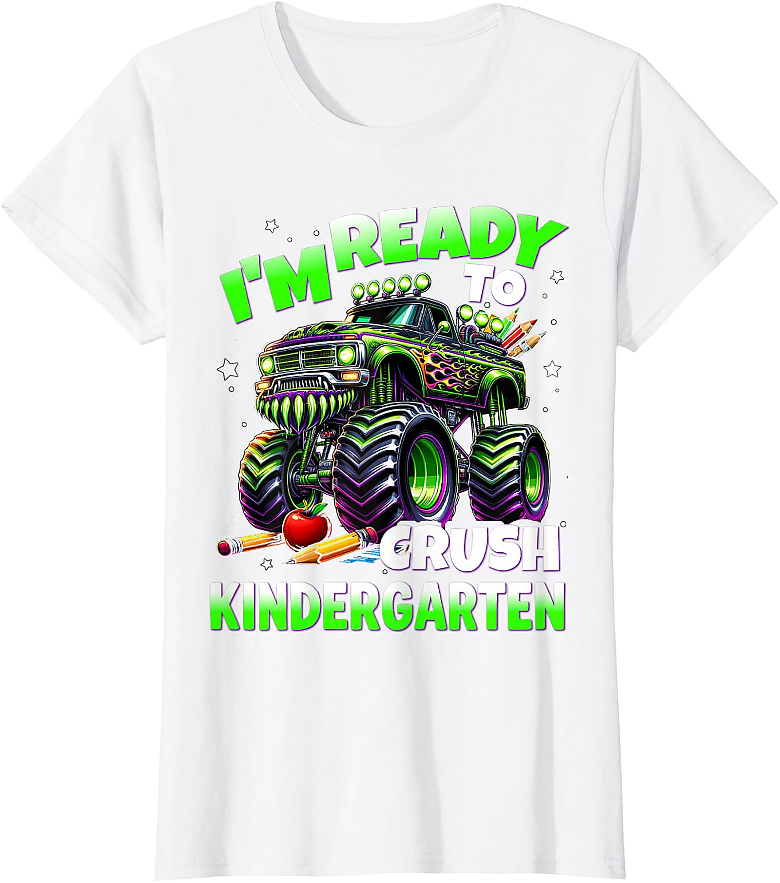 Crush Kindergarten Monster Truck T-Shirt for Boys