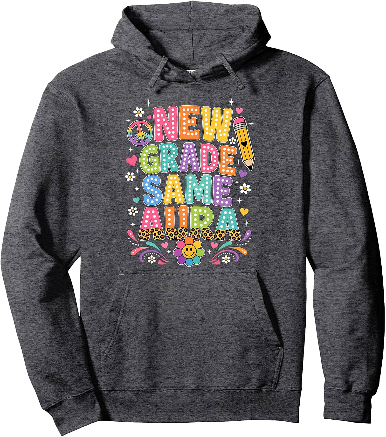 New Grade Same Aura Pullover Hoodie | Back To School Vibes