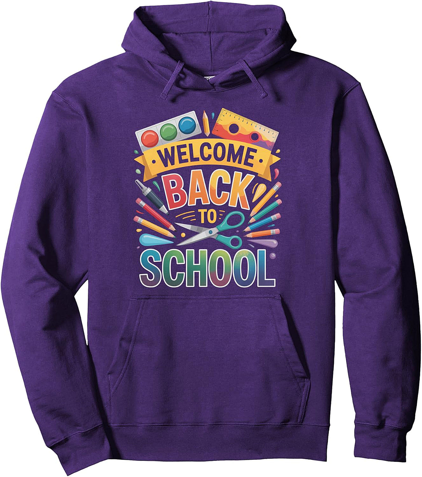 Welcome Back to School Pullover Hoodie - Cozy & Fun
