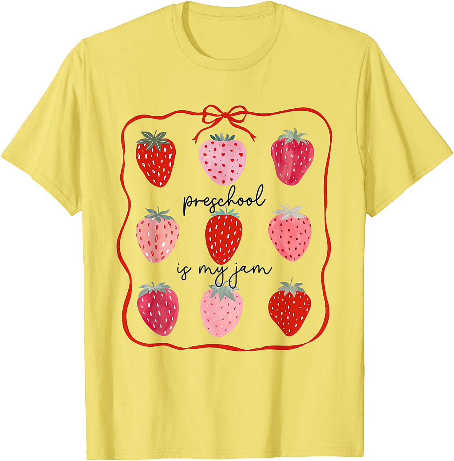 Preschool is My Jam Strawberry T-Shirt - Teacher Gift