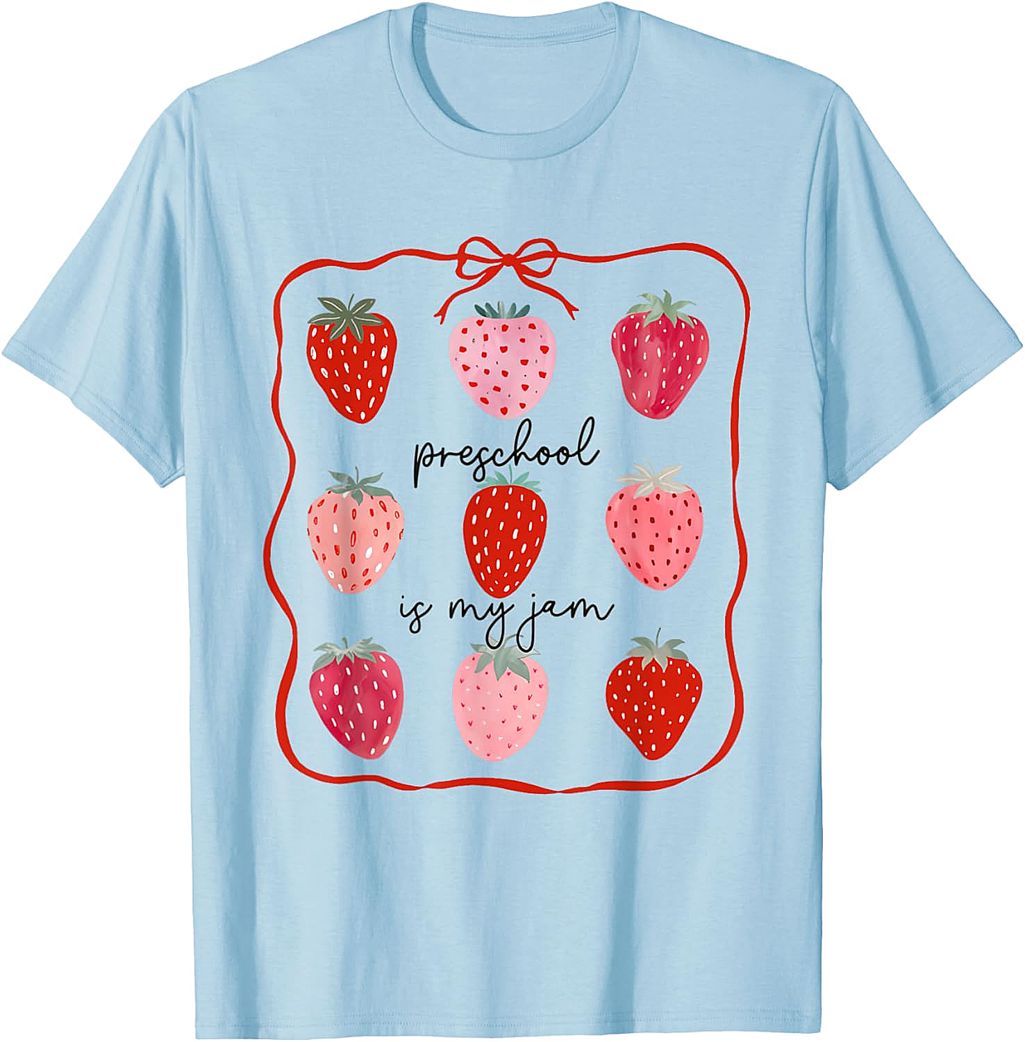 Preschool is My Jam Strawberry T-Shirt - Teacher Gift