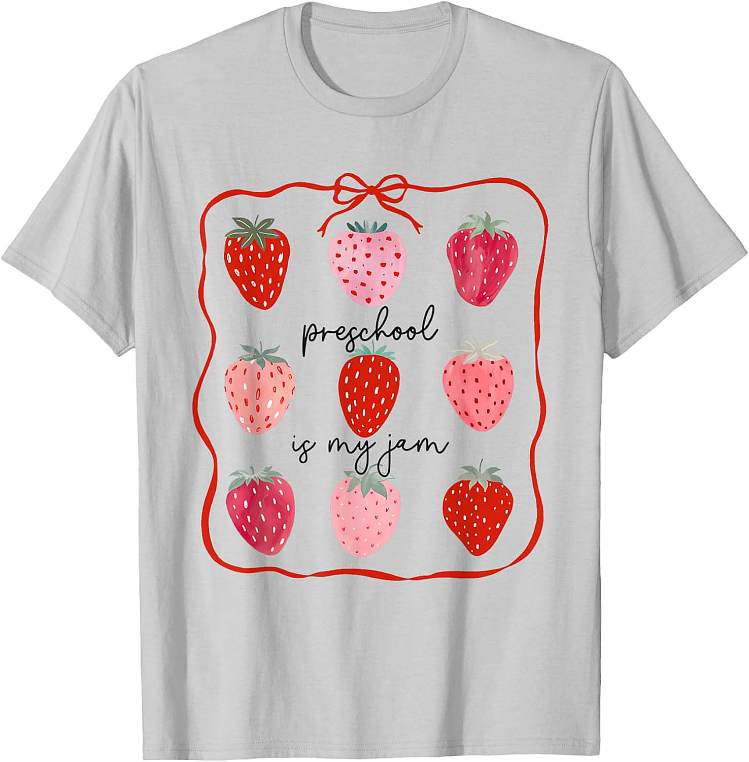 Preschool is My Jam Strawberry T-Shirt - Teacher Gift