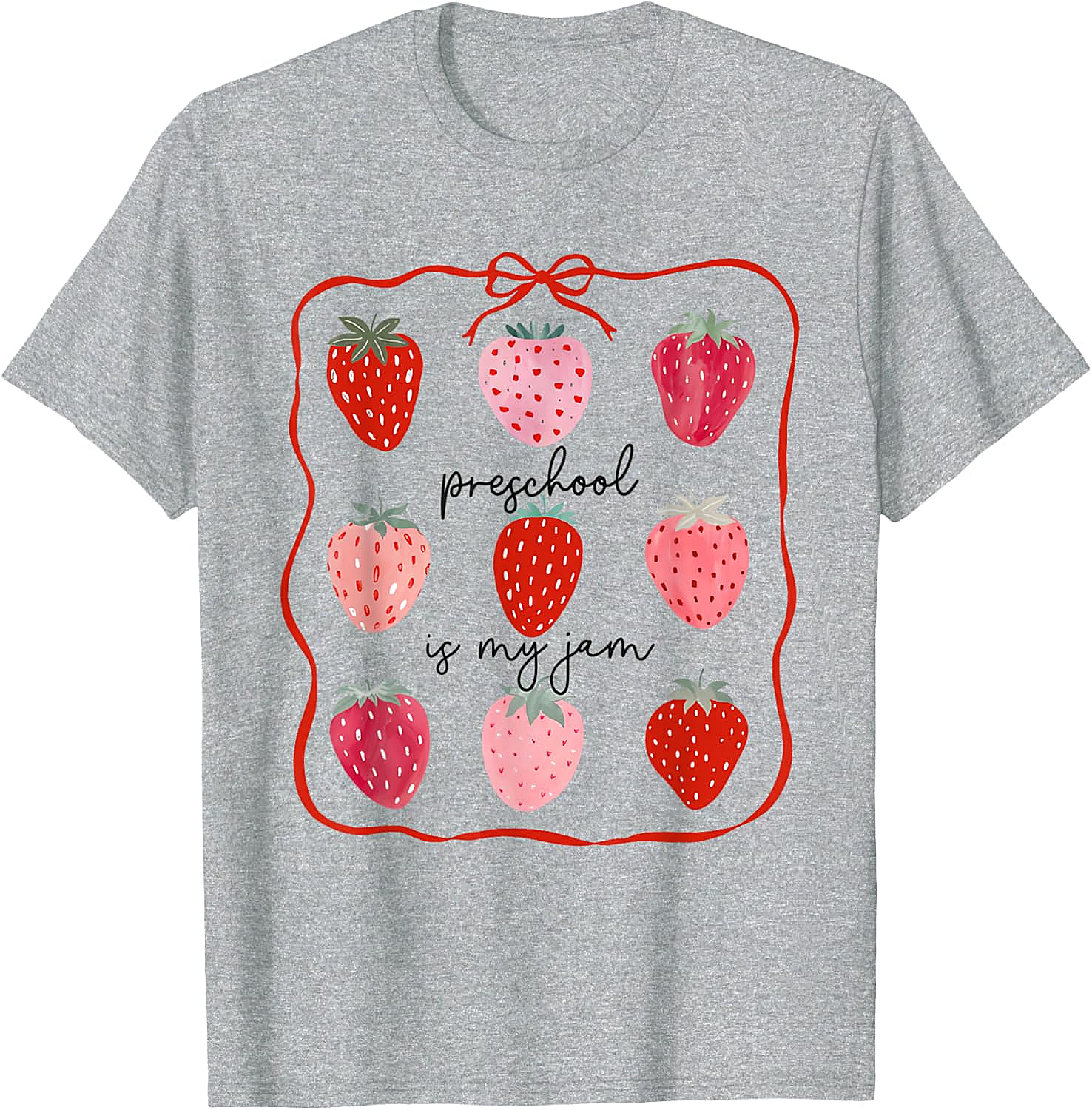Preschool is My Jam Strawberry T-Shirt - Teacher Gift