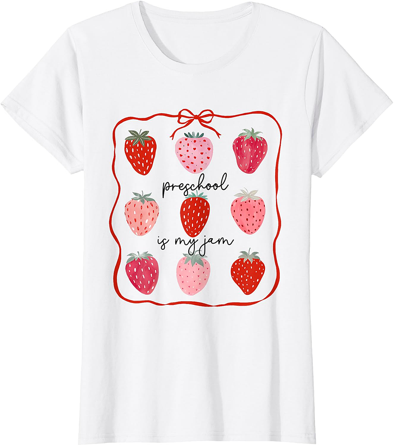 Preschool is My Jam Strawberry T-Shirt - Teacher Gift