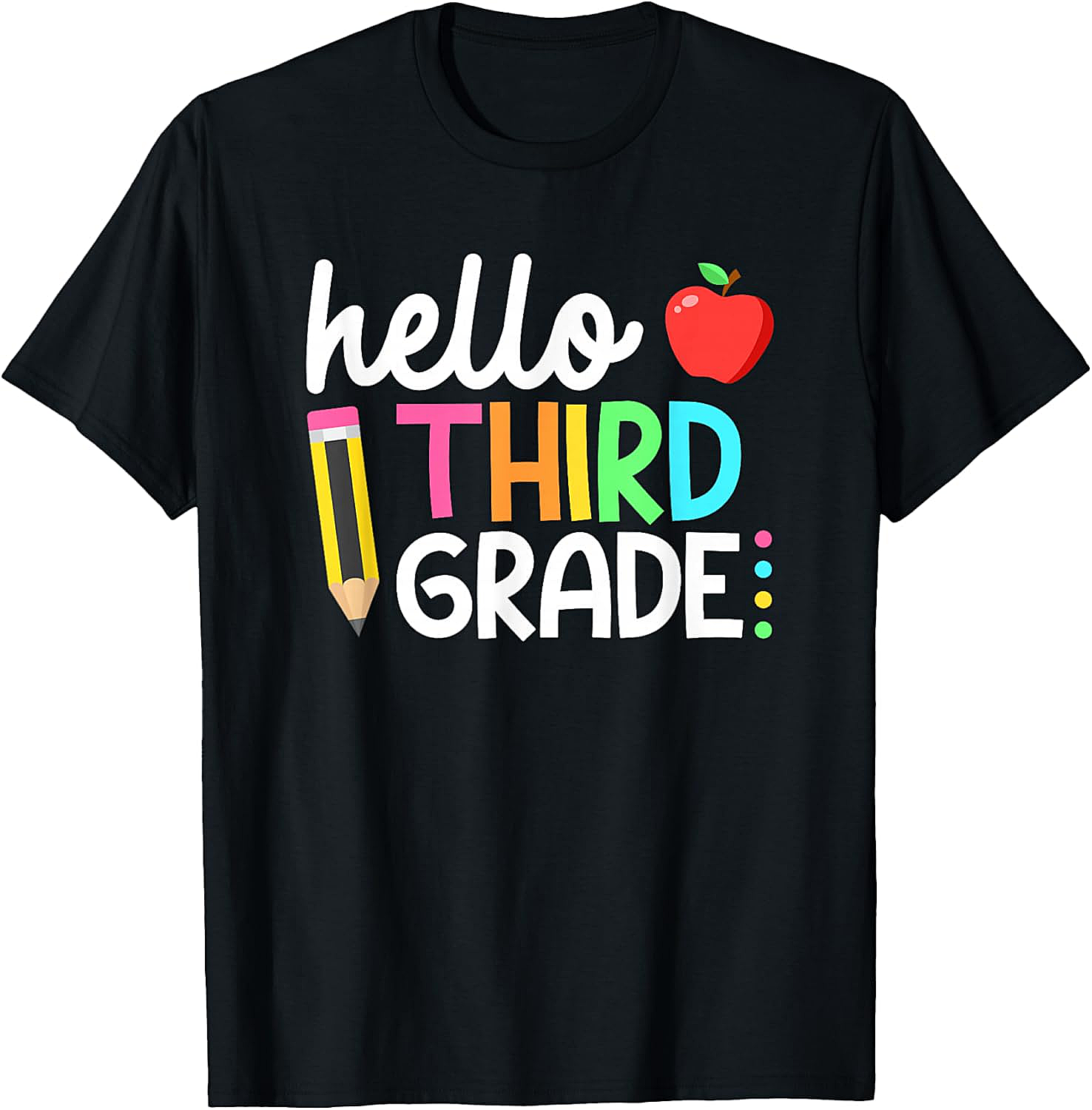 Hello Third Grade T-Shirt Back to School 3rd Grade Tee