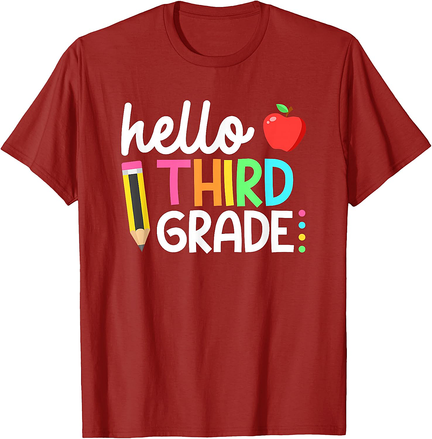  Hello Third Grade T-Shirt Back to School 3rd Grade Tee