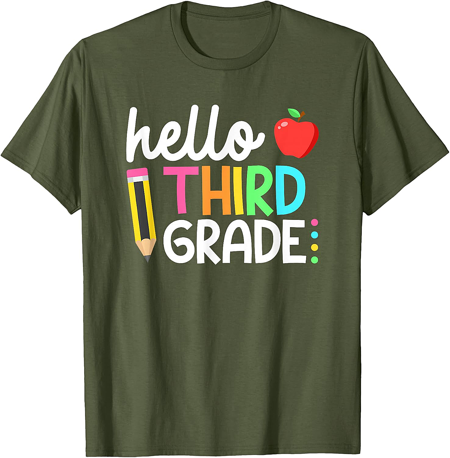  Hello Third Grade T-Shirt Back to School 3rd Grade Tee