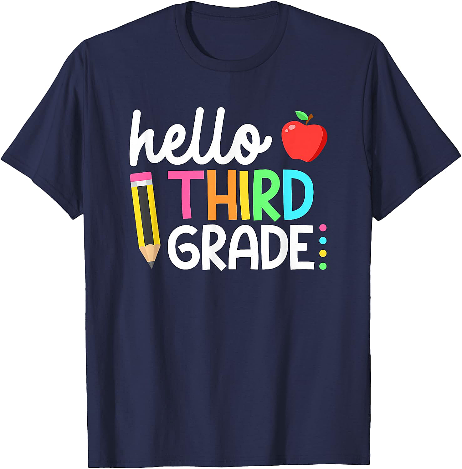  Hello Third Grade T-Shirt Back to School 3rd Grade Tee