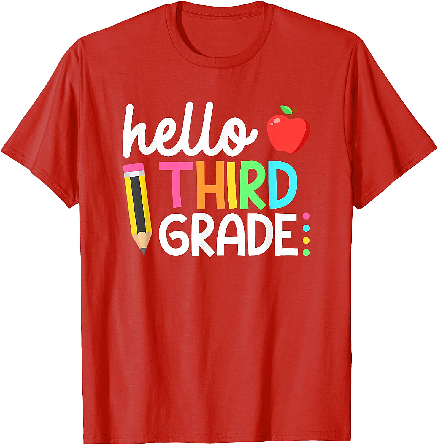  Hello Third Grade T-Shirt Back to School 3rd Grade Tee