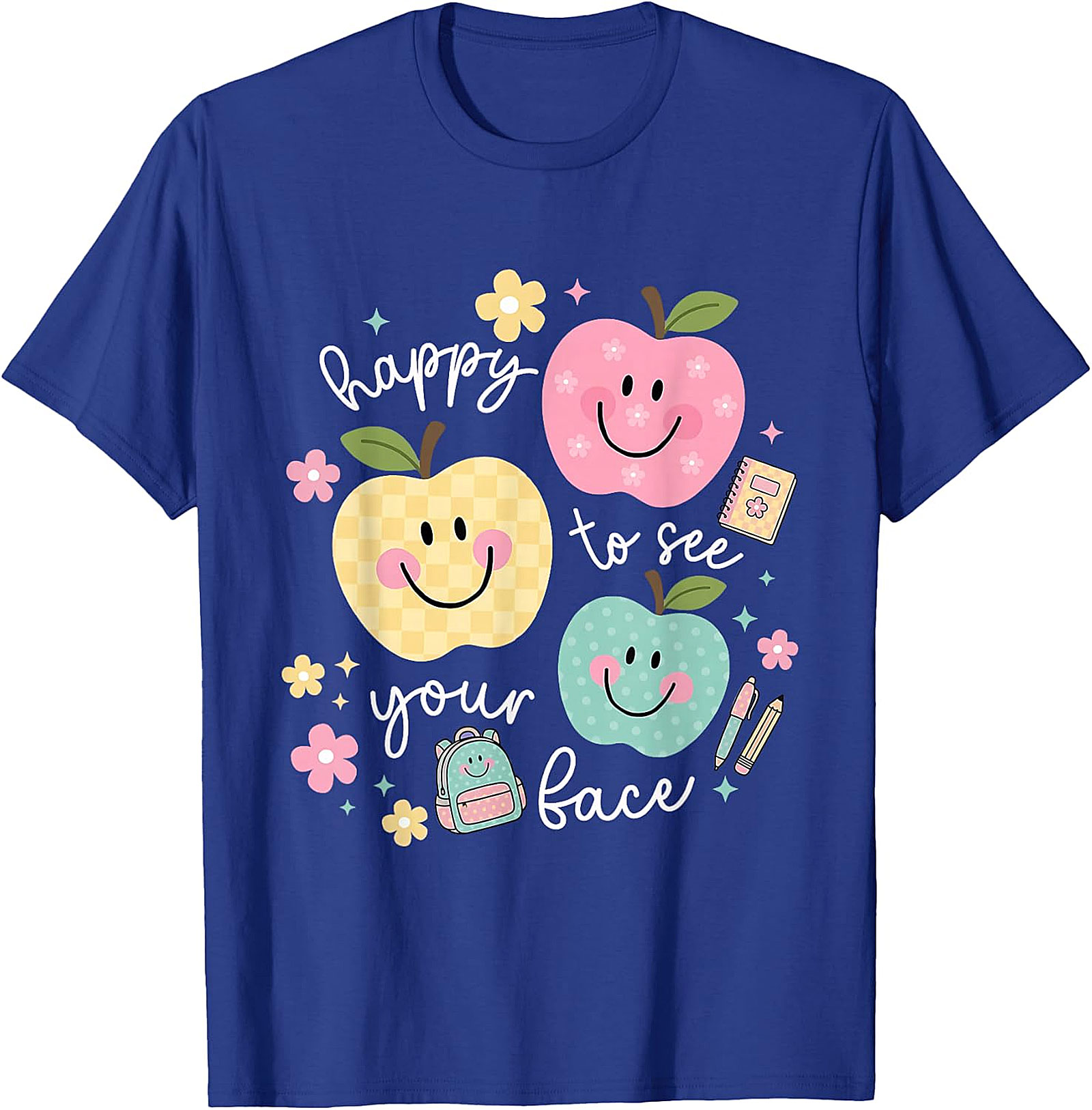 Happy to See Your Face Teacher T-Shirt | Back to School Tee