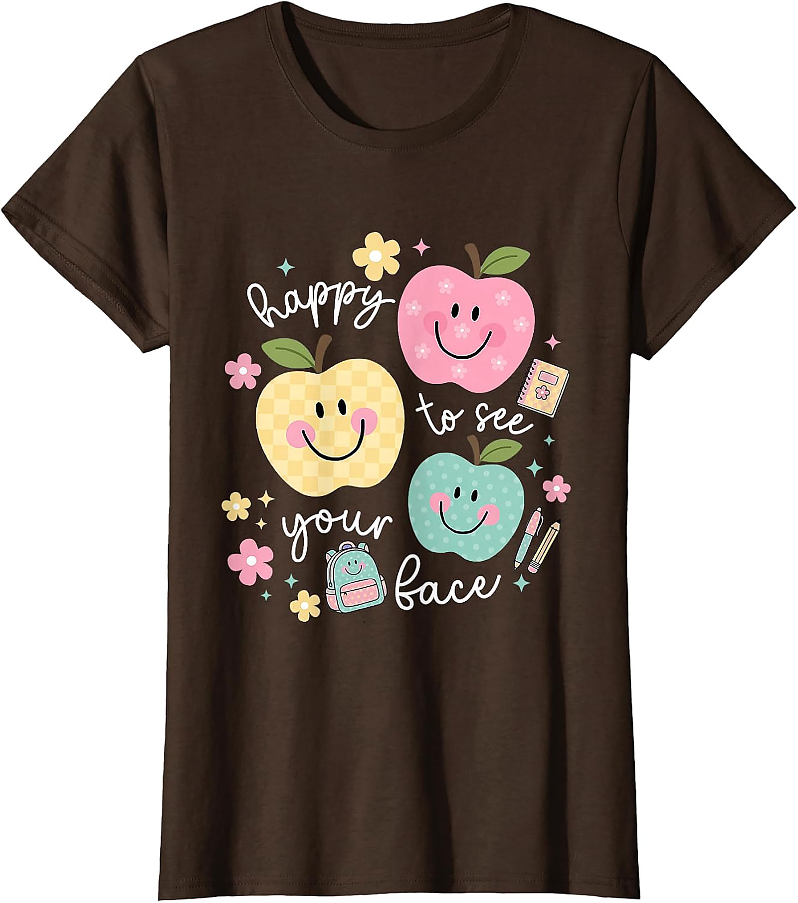 Happy to See Your Face Teacher T-Shirt | Back to School Tee