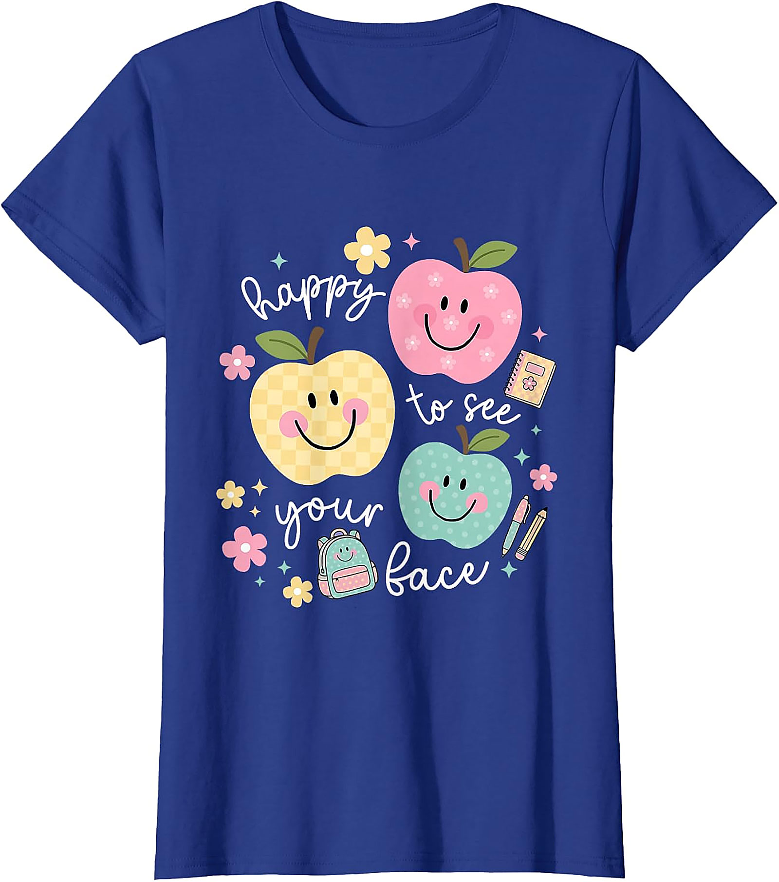 Happy to See Your Face Teacher T-Shirt | Back to School Tee
