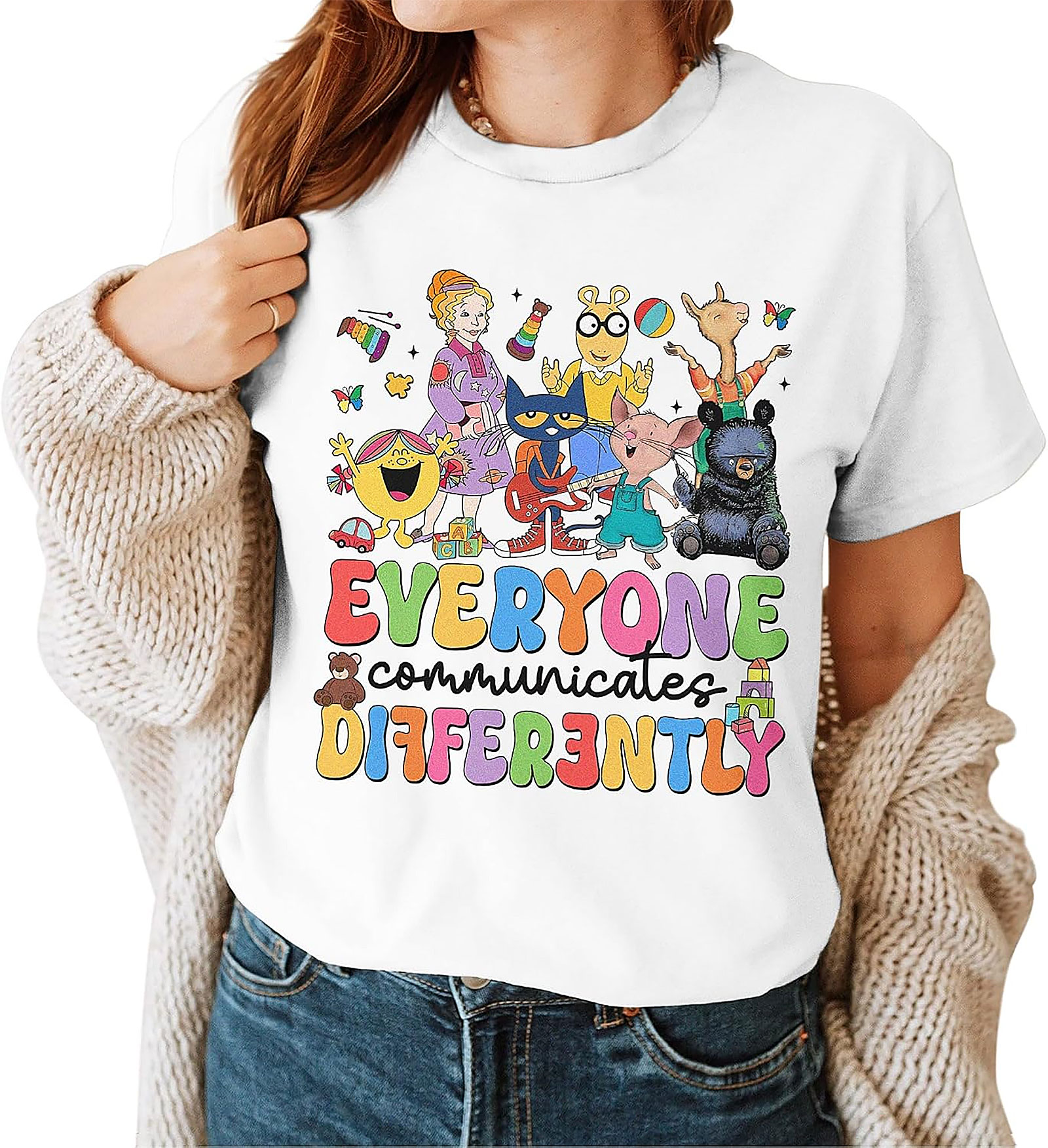Teacher Shirt | Everyone Communicates Differently Tee