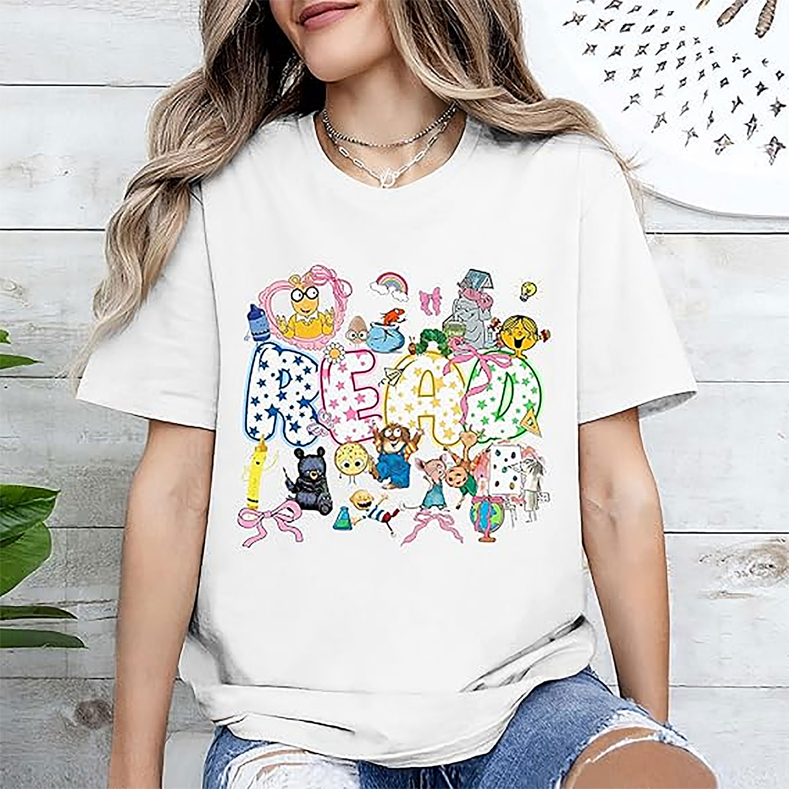 Teacher READ Shirt | Back to School Graphic Tee Gift