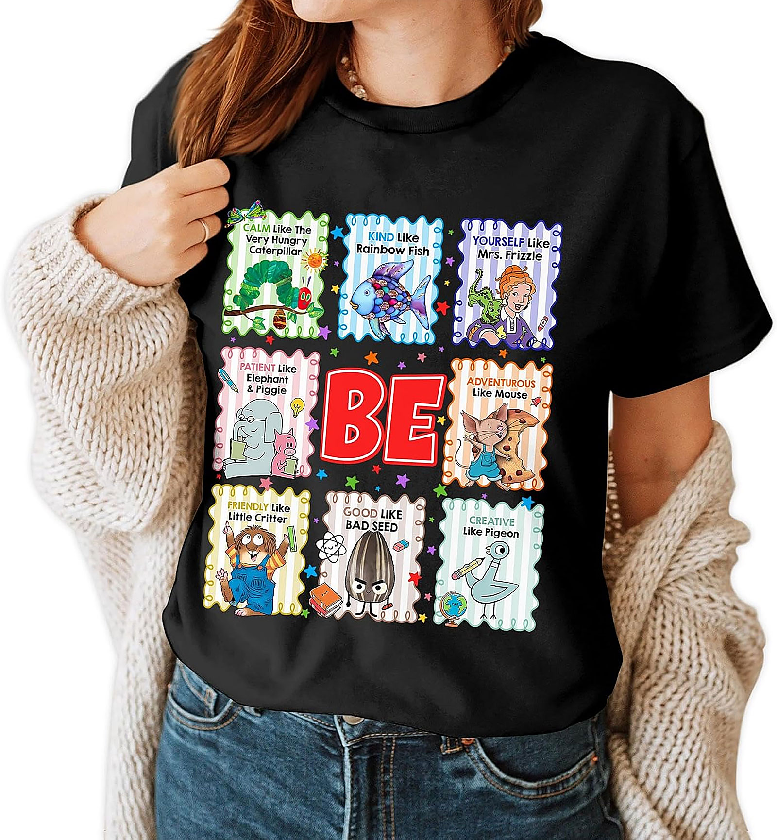 Teacher Character T-Shirt | Back to School Graphic Tee Gift