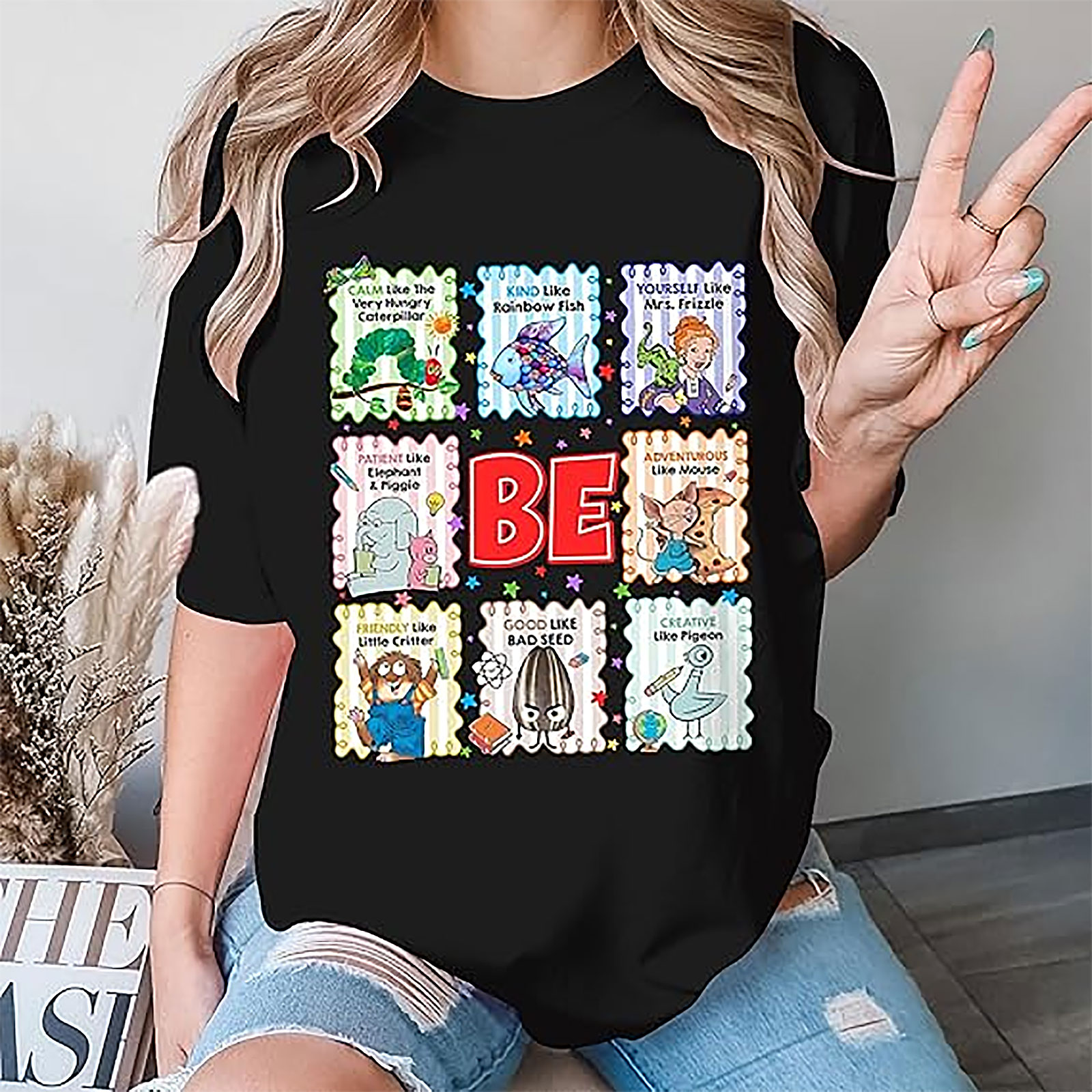 Teacher Character T-Shirt | Back to School Graphic Tee Gift