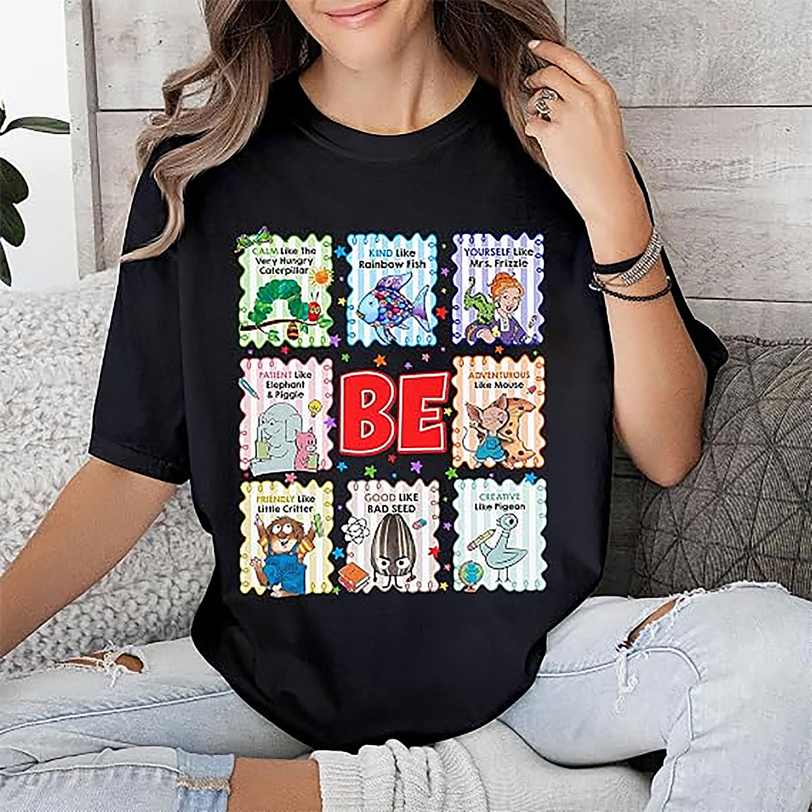 Teacher Character T-Shirt | Back to School Graphic Tee Gift