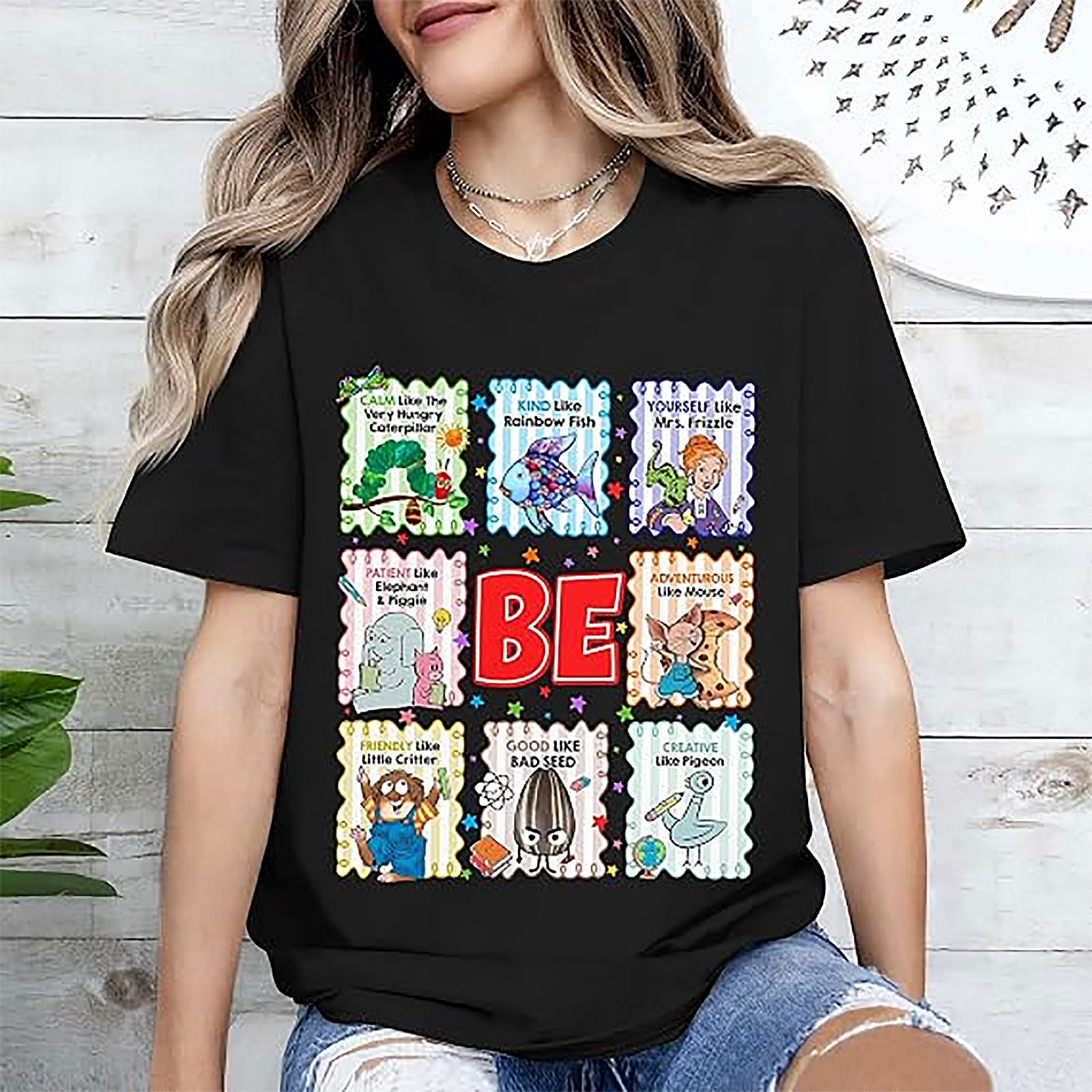Teacher Character T-Shirt | Back to School Graphic Tee Gift