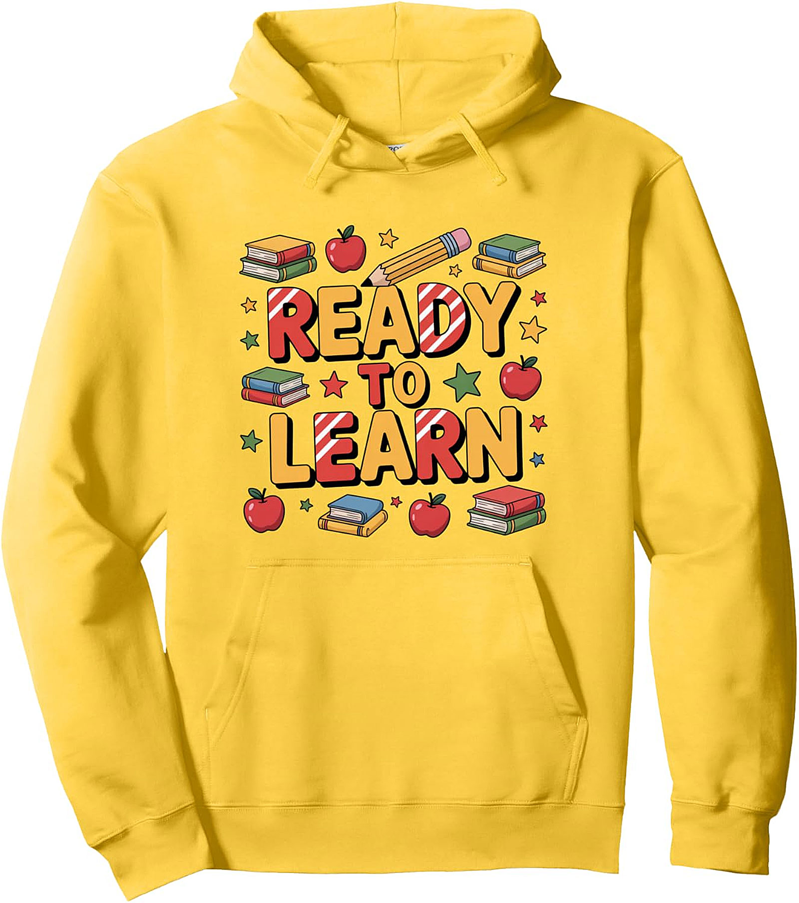 Ready to Learn Back to School Pullover Hoodie | Cozy Students Graphic