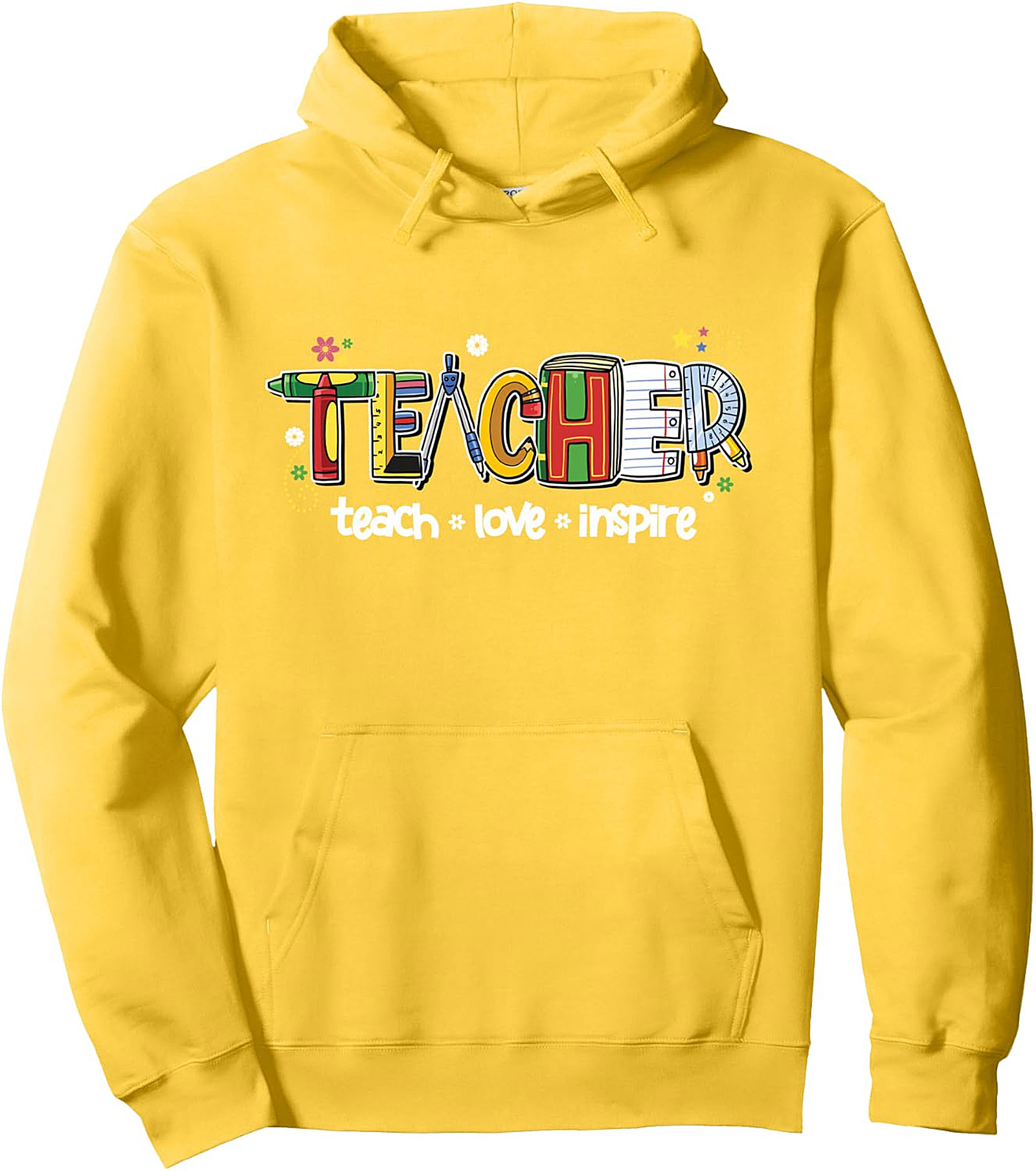 Teacher Pullover Hoodie | Teach Love Inspire | Back To School