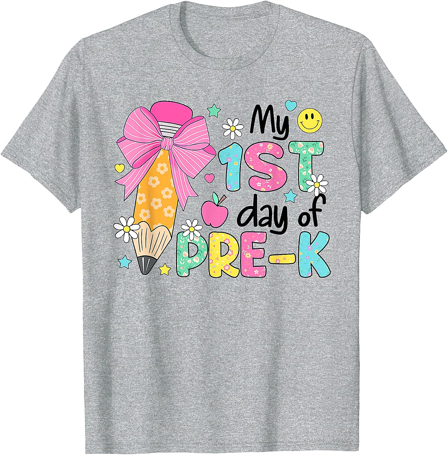My 1st Day of Pre-K T-Shirt Back to School Girls Tee