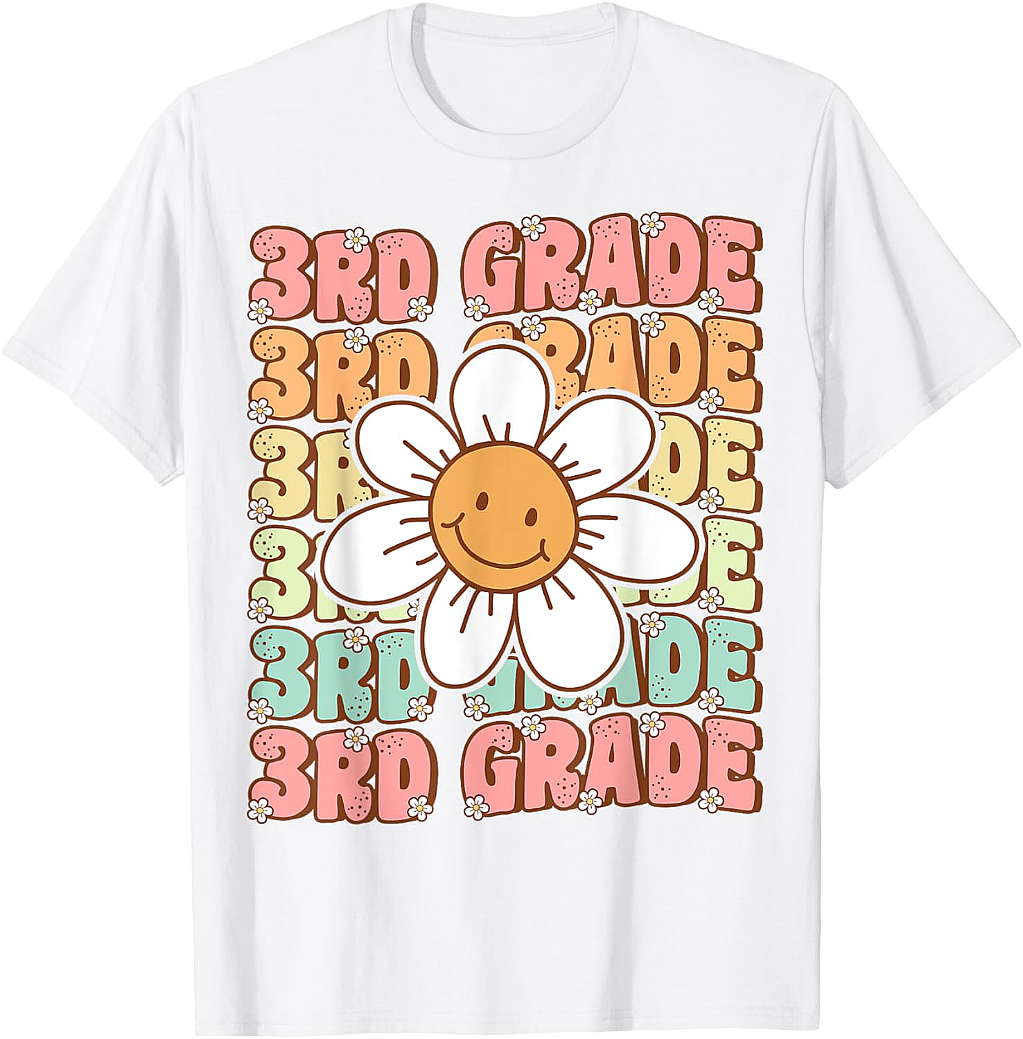 Groovy 3rd Grade Back to School T-Shirt First Day Tee