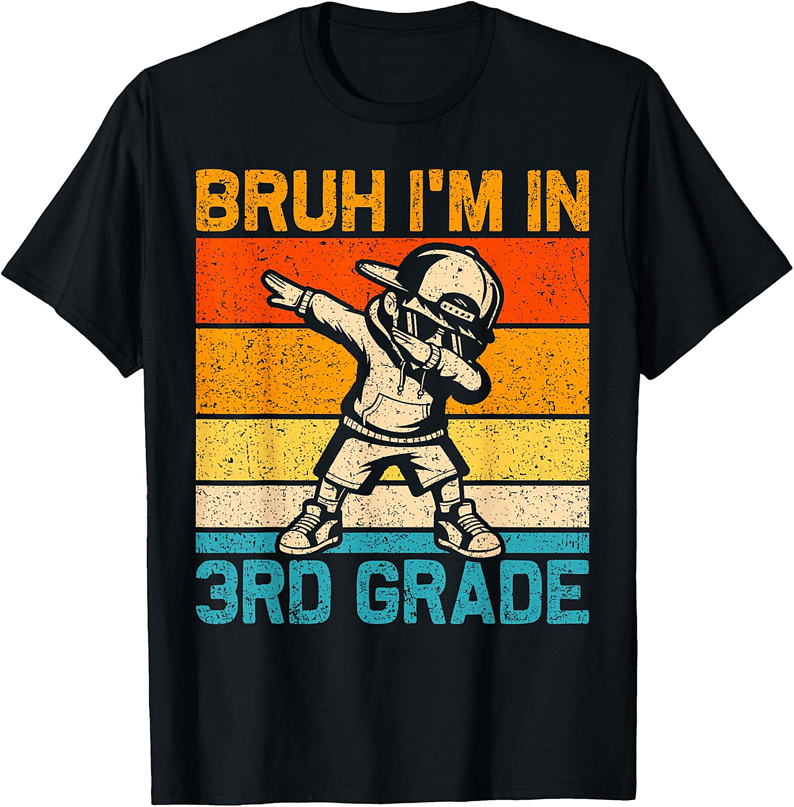 Bruh I'm In 3rd Grade T-Shirt | Dabbing Boy Back to School Tee