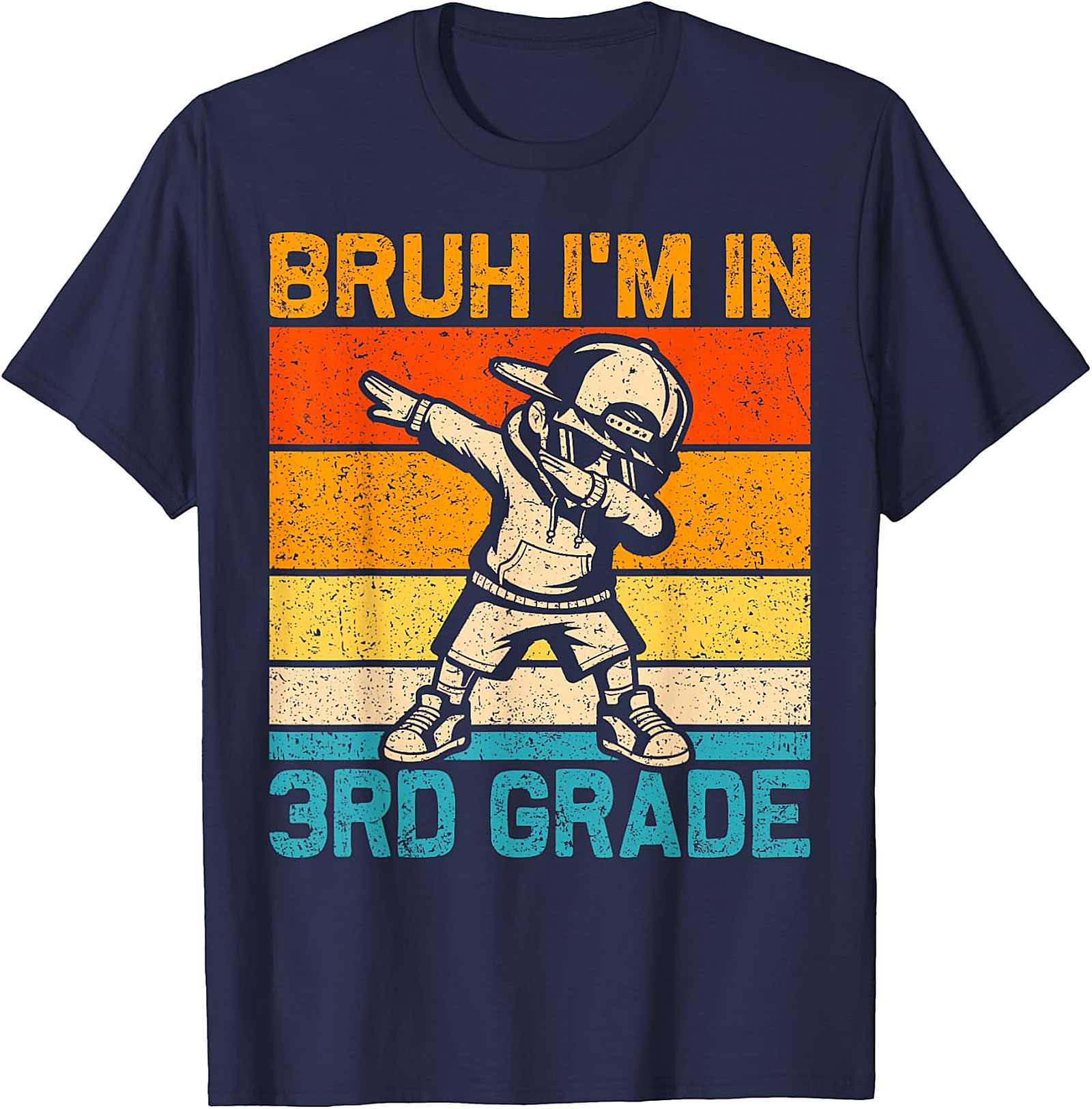 Bruh I'm In 3rd Grade T-Shirt | Dabbing Boy Back to School Tee