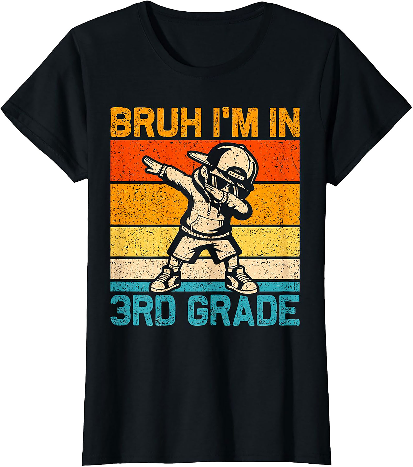 Bruh I'm In 3rd Grade T-Shirt | Dabbing Boy Back to School Tee