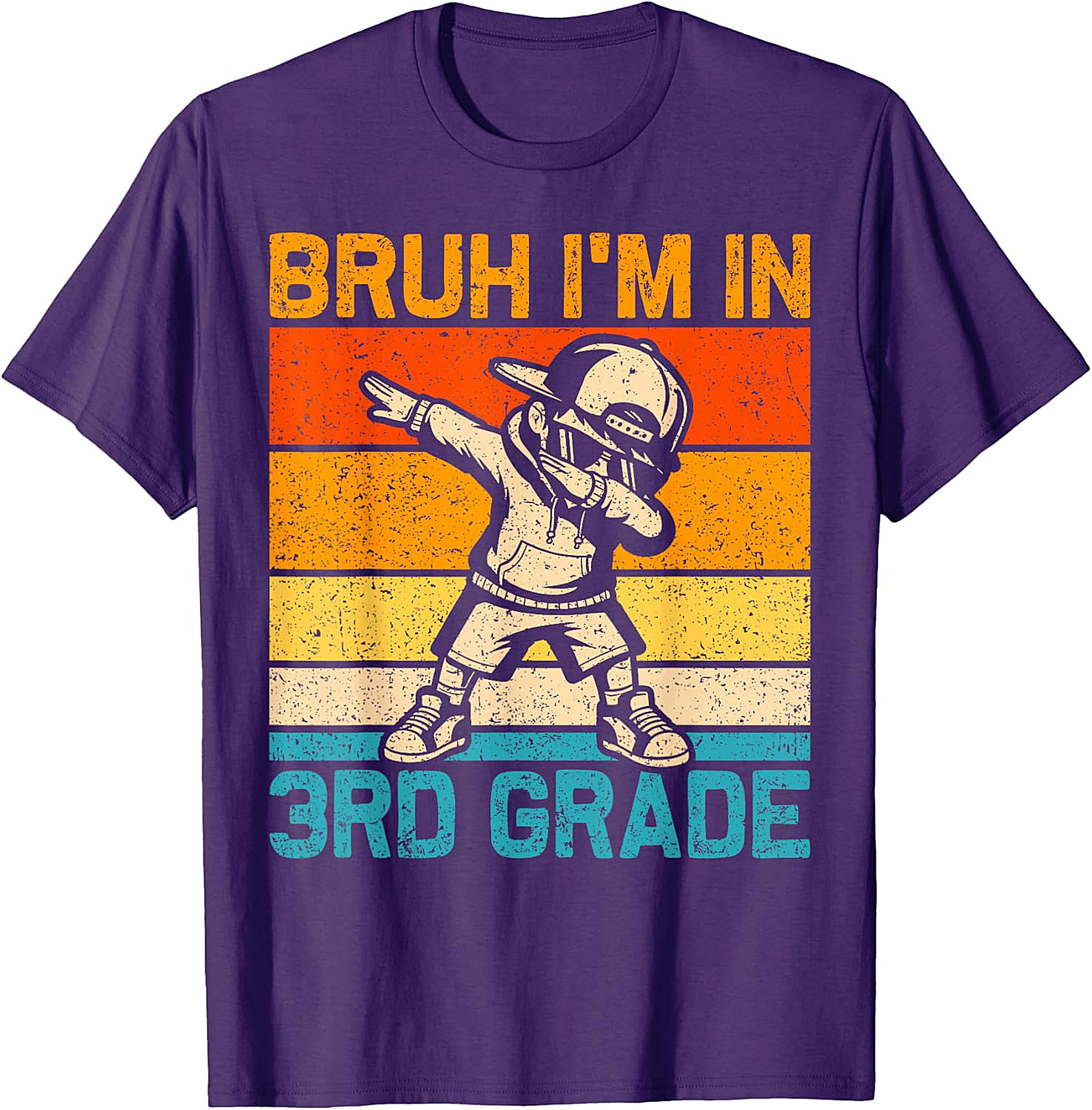 Bruh I'm In 3rd Grade T-Shirt | Dabbing Boy Back to School Tee