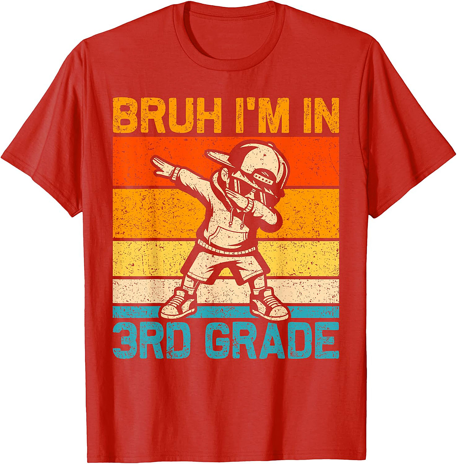 Bruh I'm In 3rd Grade T-Shirt | Dabbing Boy Back to School Tee