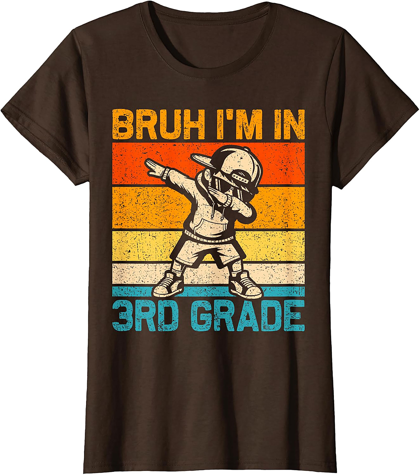 Bruh I'm In 3rd Grade T-Shirt | Dabbing Boy Back to School Tee