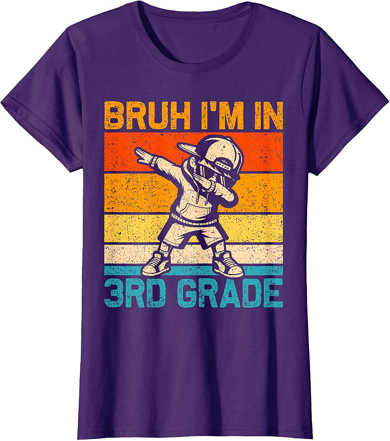 Bruh I'm In 3rd Grade T-Shirt | Dabbing Boy Back to School Tee