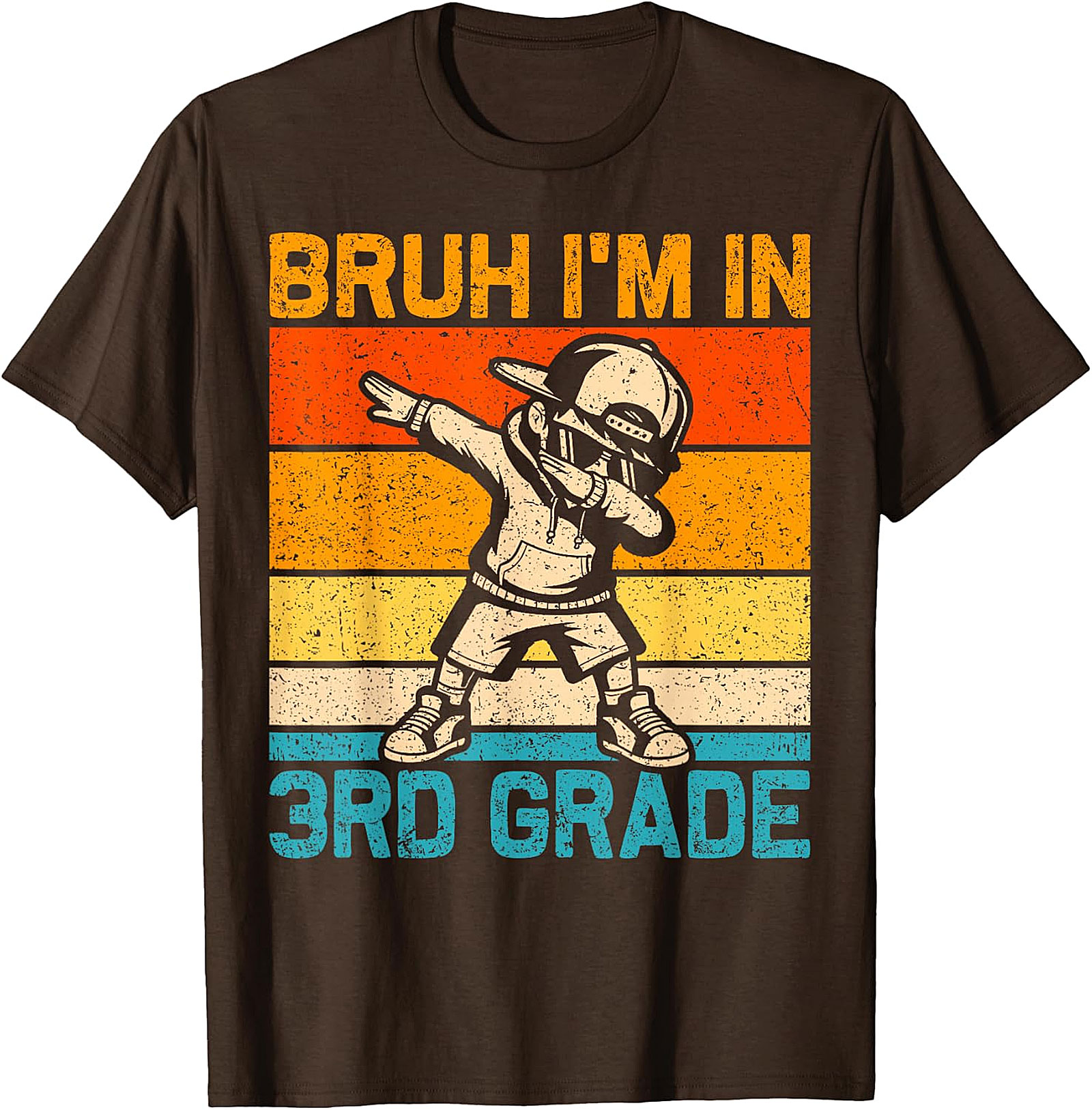 Bruh I'm In 3rd Grade T-Shirt | Dabbing Boy Back to School Tee