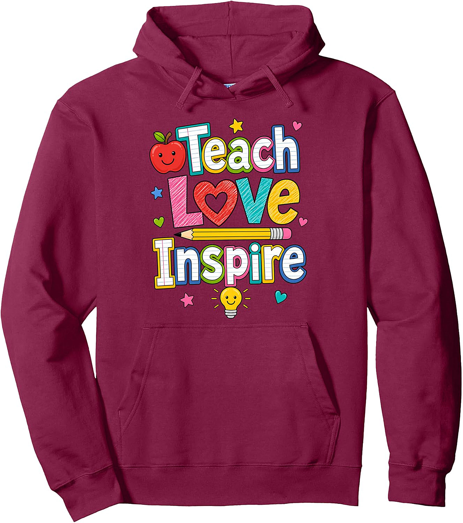 Teach Love Inspire Hoodie | Teacher Back To School Gift